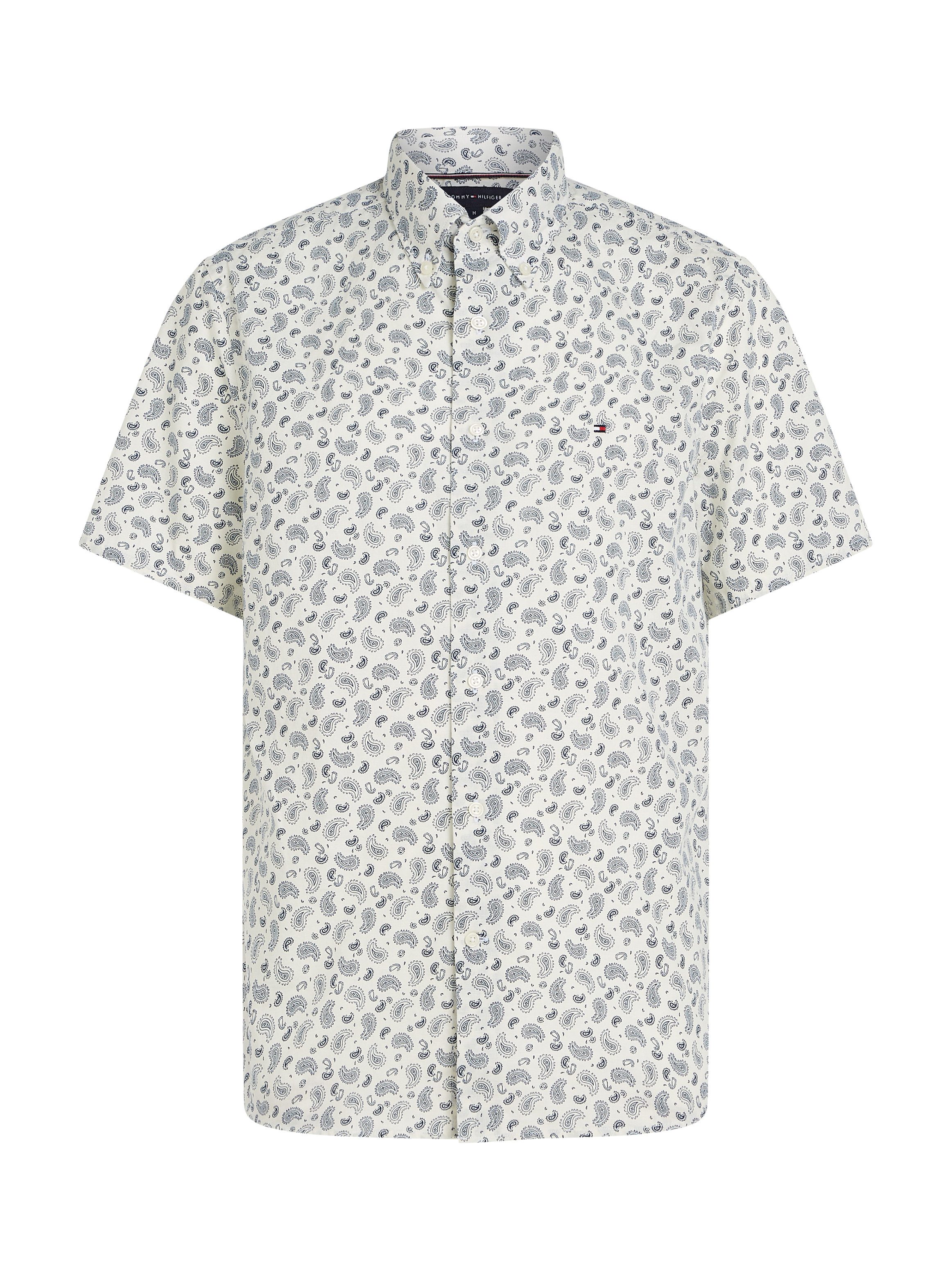 Tommy Hilfiger Overhemd met korte mouwen COTTON LINEN PAISLEY RF SS SHIRT