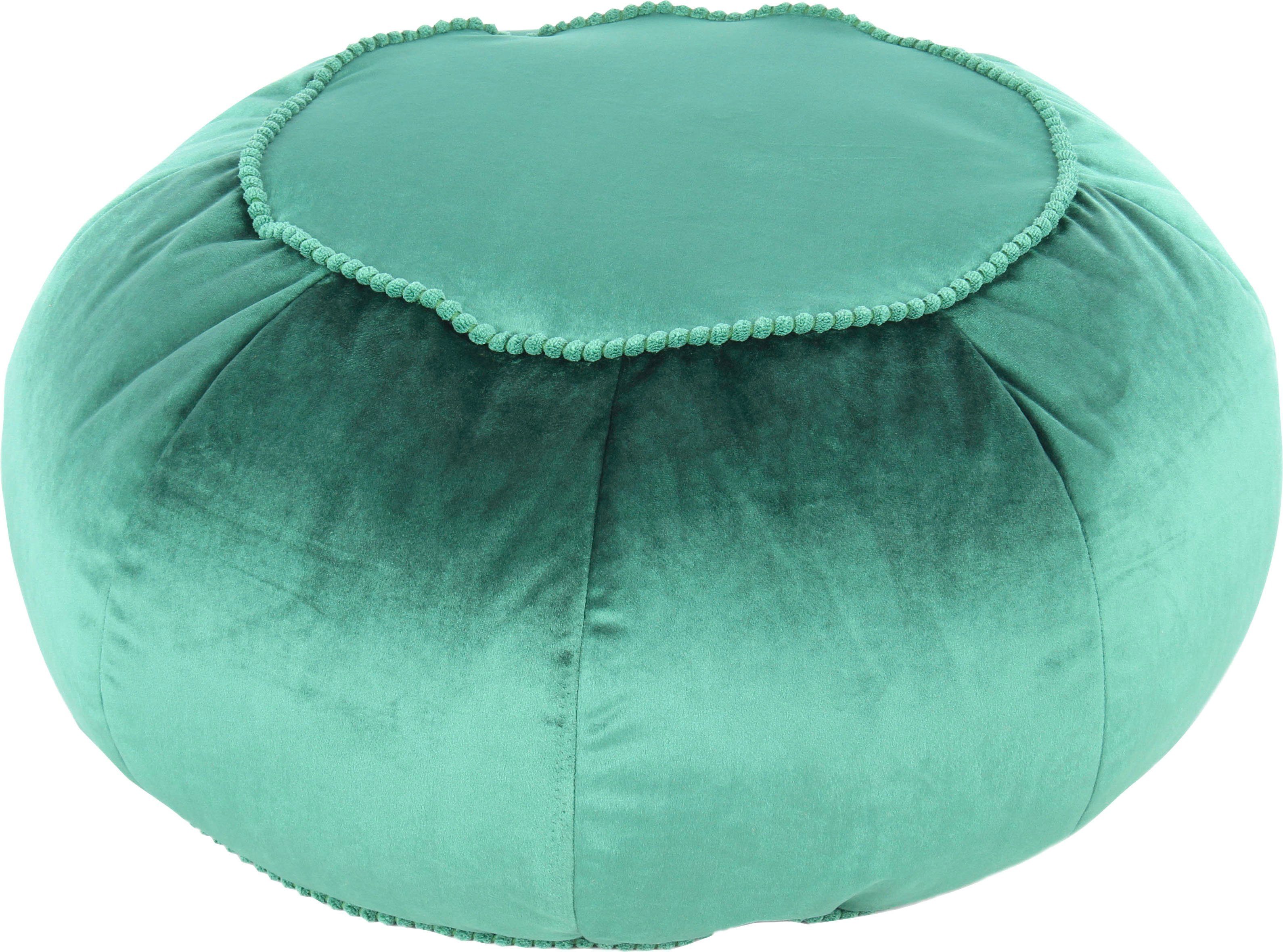 Kayoom Zithocker Pouf Taj Mahal 325, trendy fluweelachtige oppervlakte (1 stuk)