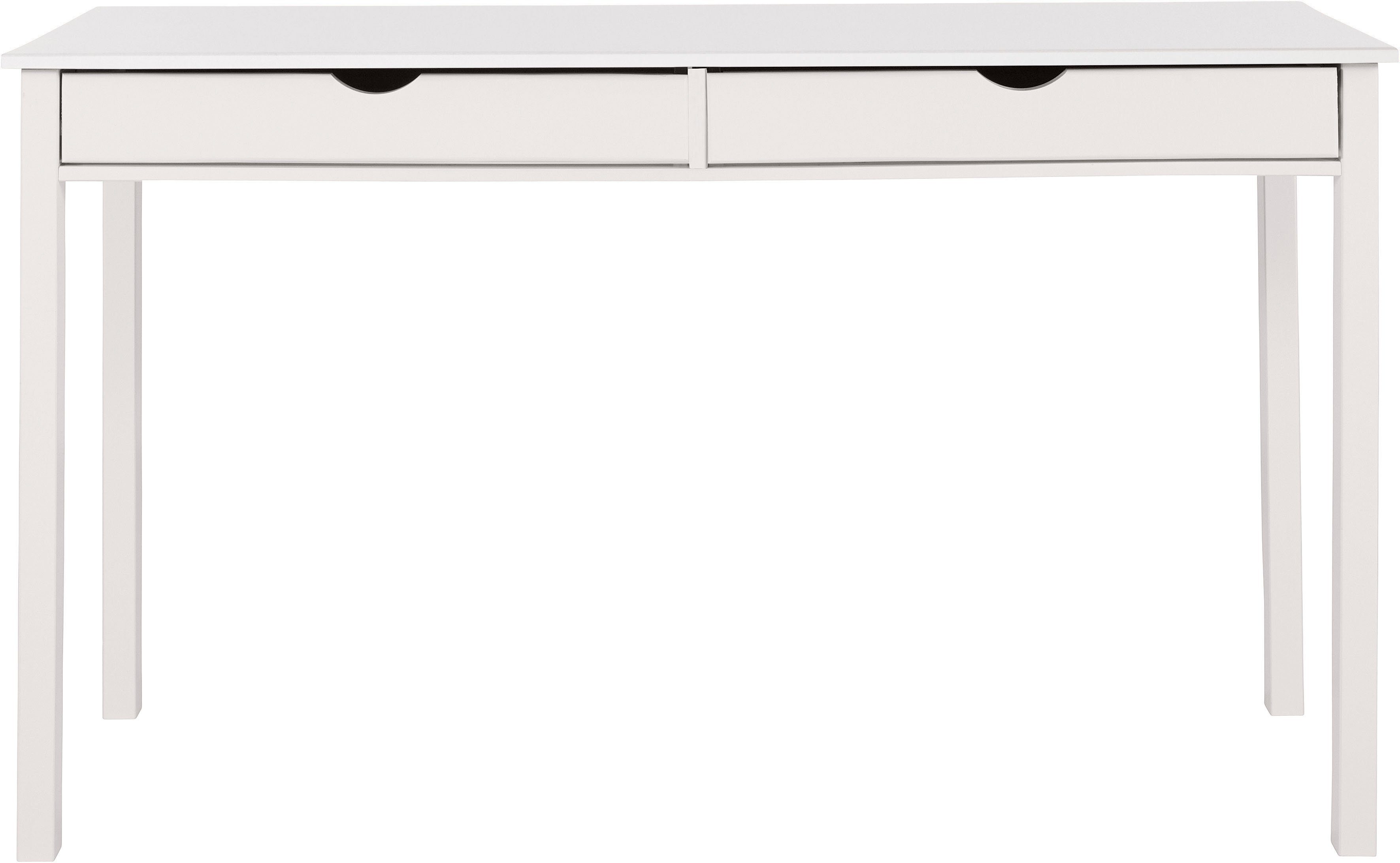 INOSIGN Bureau Gava van massief grenenhout, met praktische verzonken grepen, breedte 140 cm