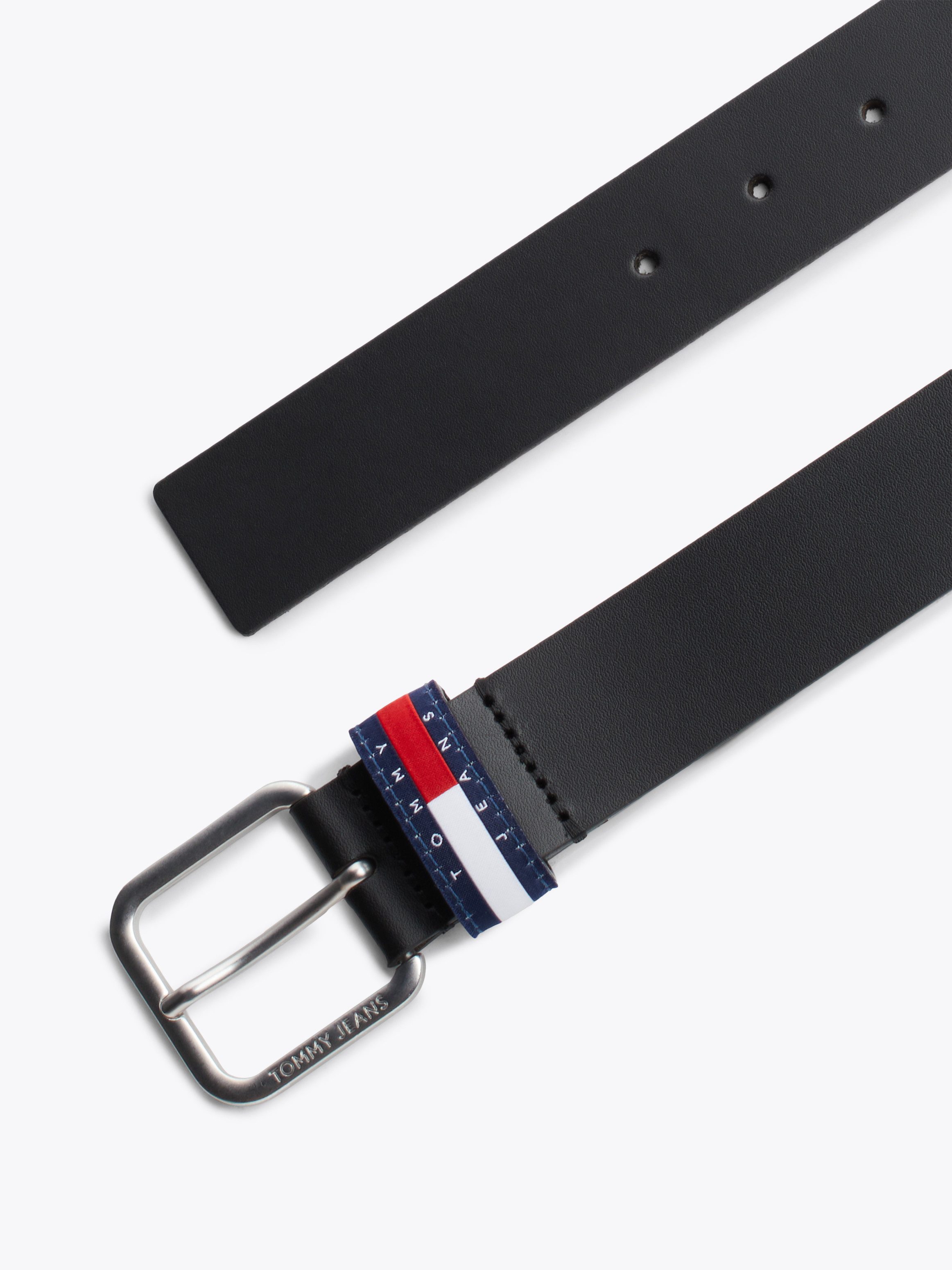 TOMMY JEANS Leren riem TJM RYAN 3.5 Lus met -badge