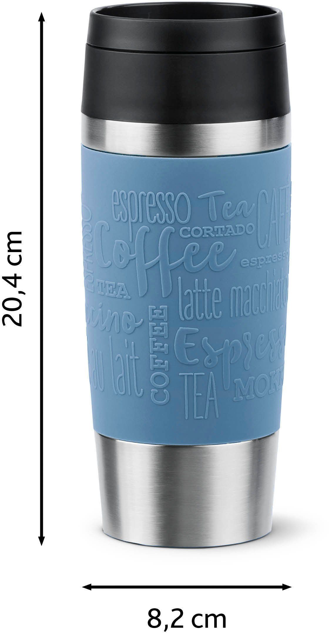 Emsa Thermosbeker Travel Mug Classic, met 360° drinkopening 4u heet, 8u koud - 360 ml / 6u heet, 12u koud - 500 ml, 100% dicht
