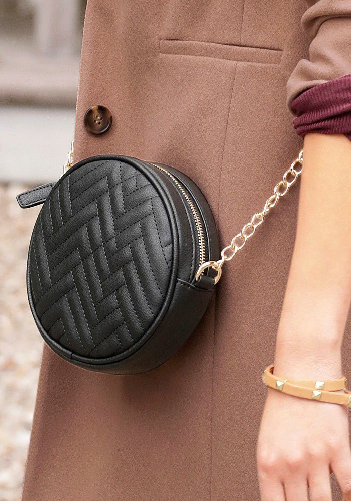 Lascana Schoudertas kleine ronde handtas, minibag vegan