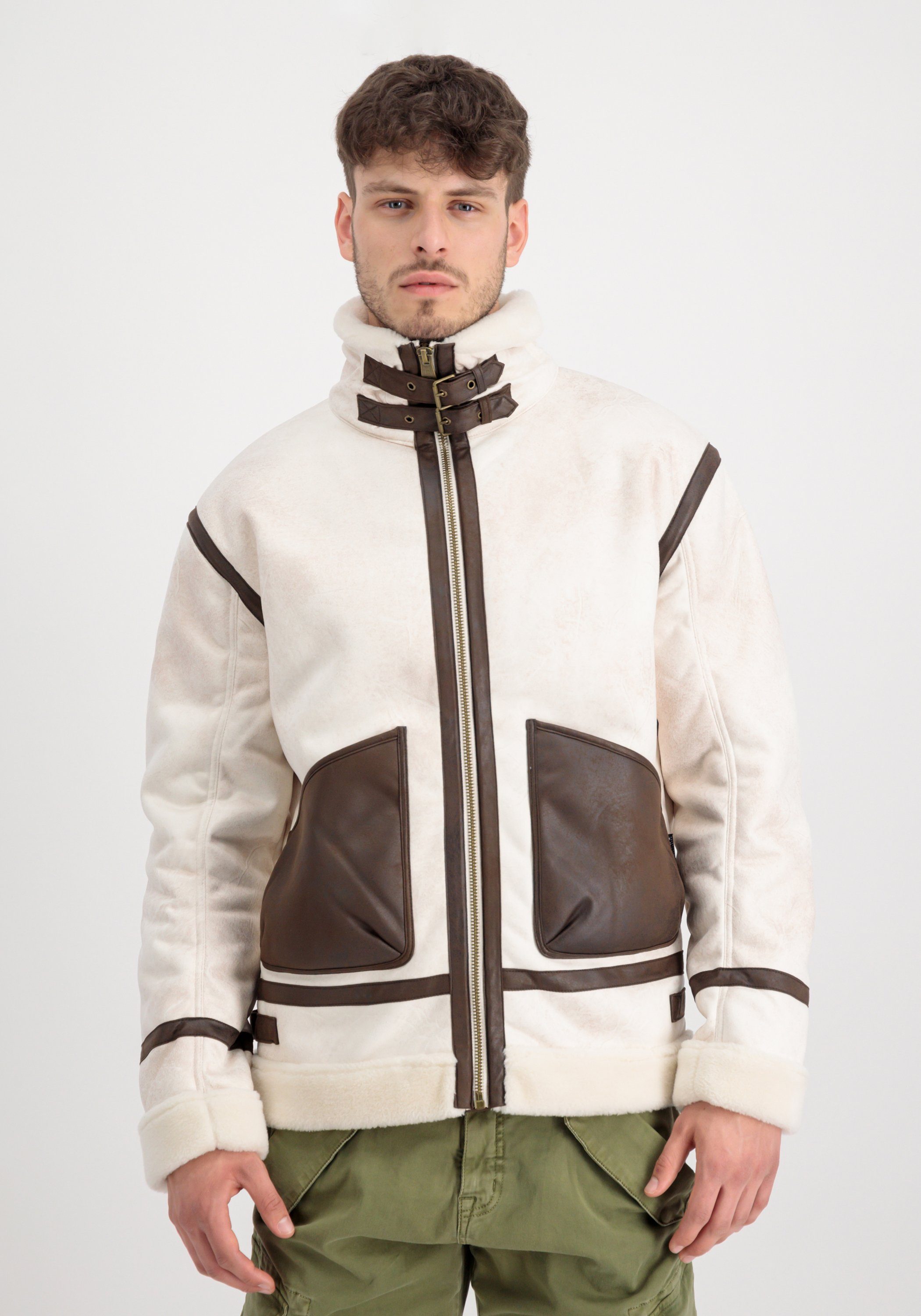 Alpha Industries Leren jack Alpha Industries Men - Leather & Vegan Jackets B-3 Arctic