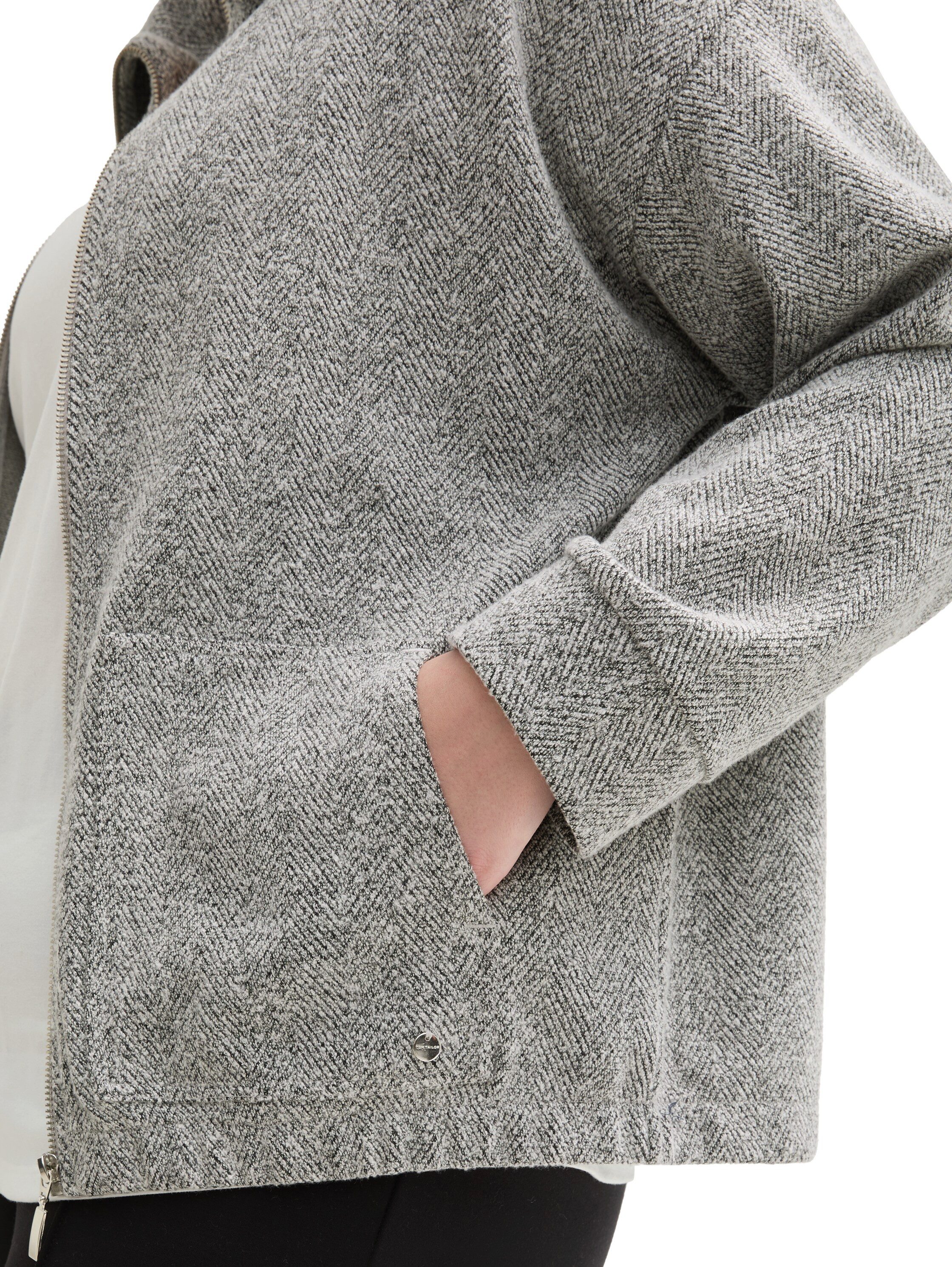 TOM TAILOR MY TRUE ME Sweatvest met visgraatpatroon