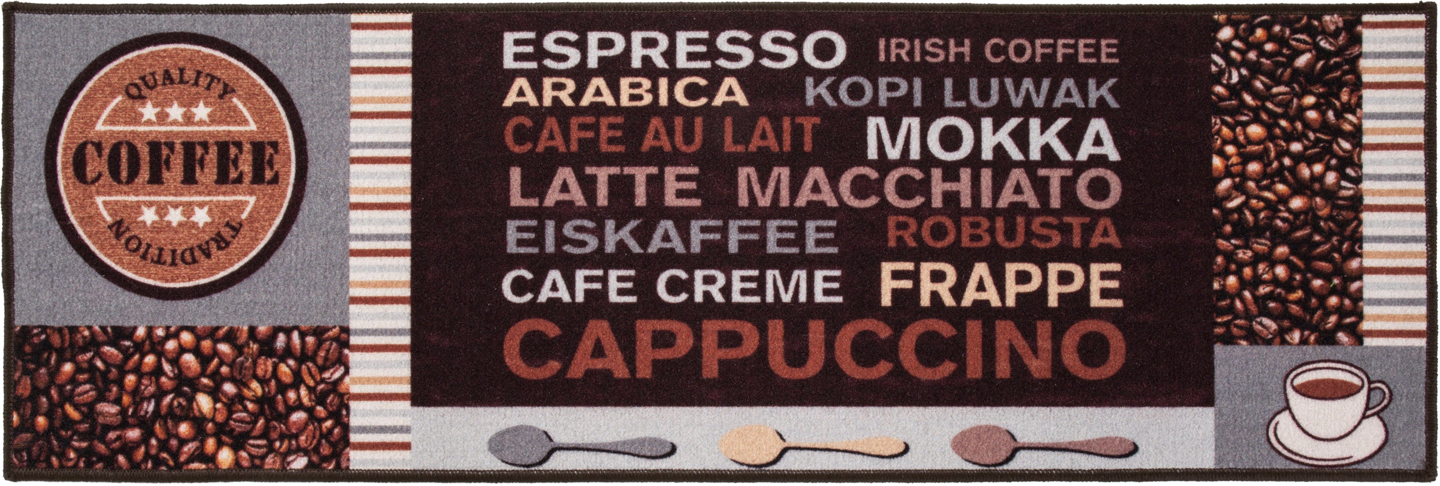 Andiamo Keukenloper Café crème Motief koffie, met een opschrift, afm. 50x150 cm, keuken