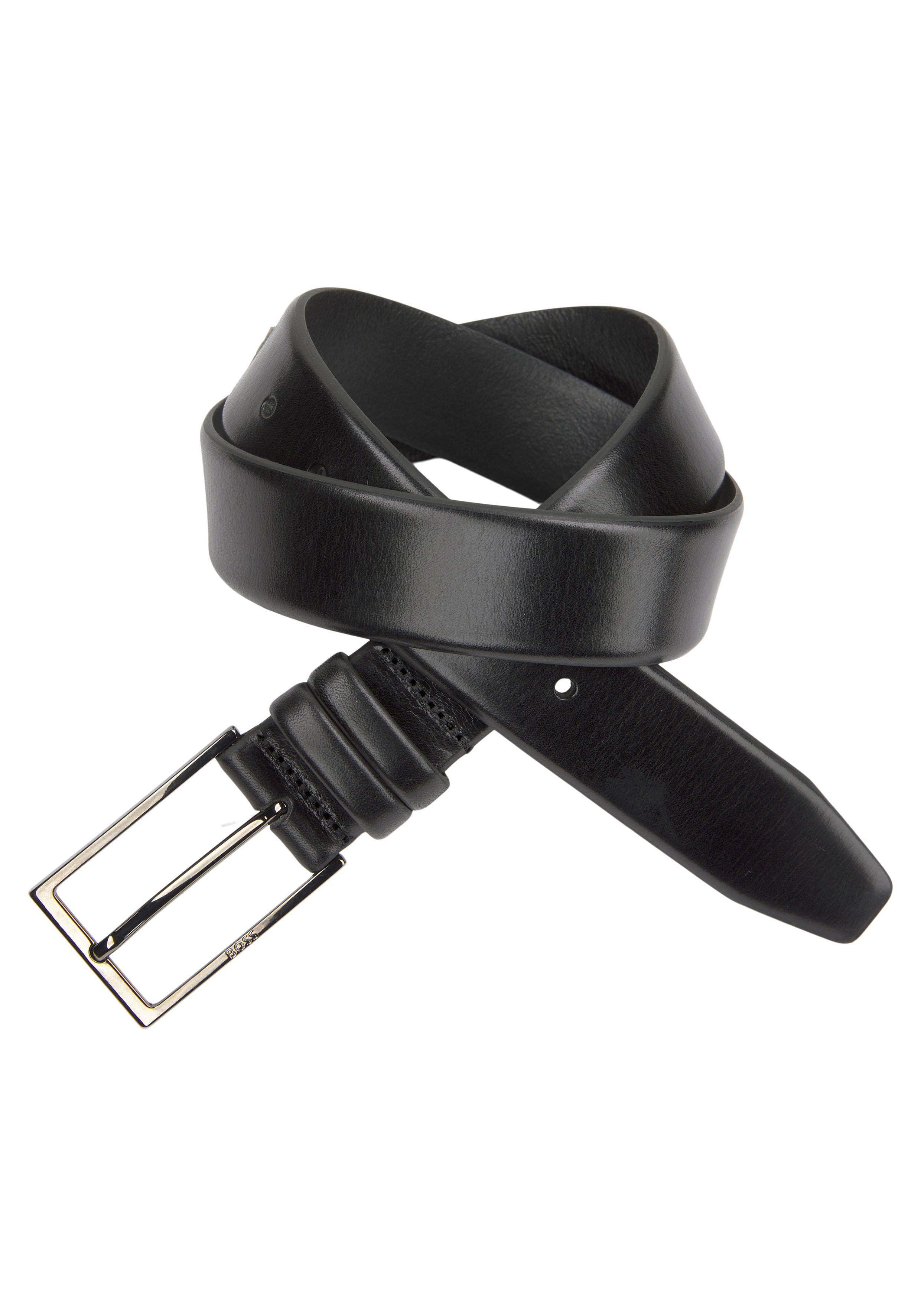 Boss Leren riem CARMELLO van gelooid leer met hugo boss logo-embossing op metalen sluiting