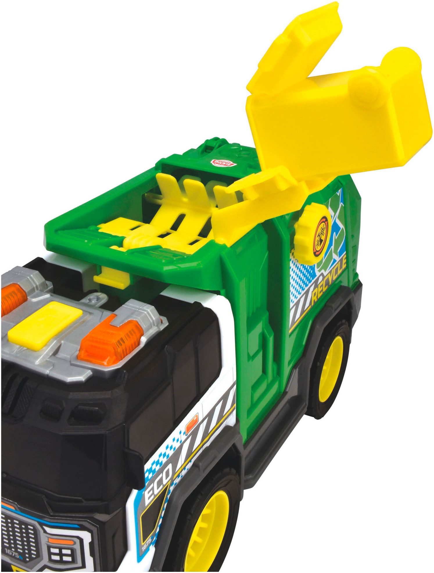 Dickie Toys Speelgoed vrachtwagen Recycle Truck met licht en geluid
