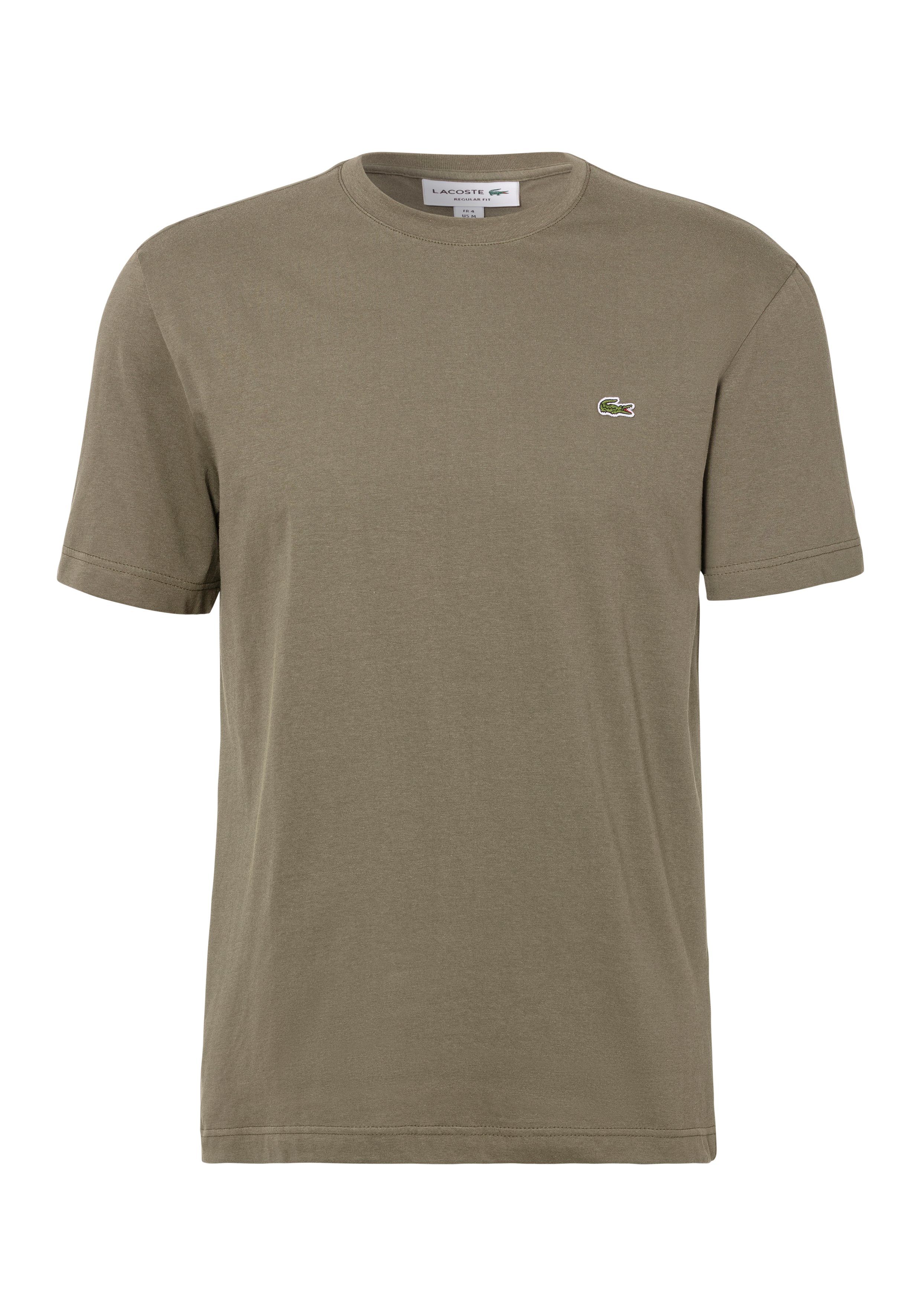 lacoste t-shirt met een ronde hals (1-delig) groen