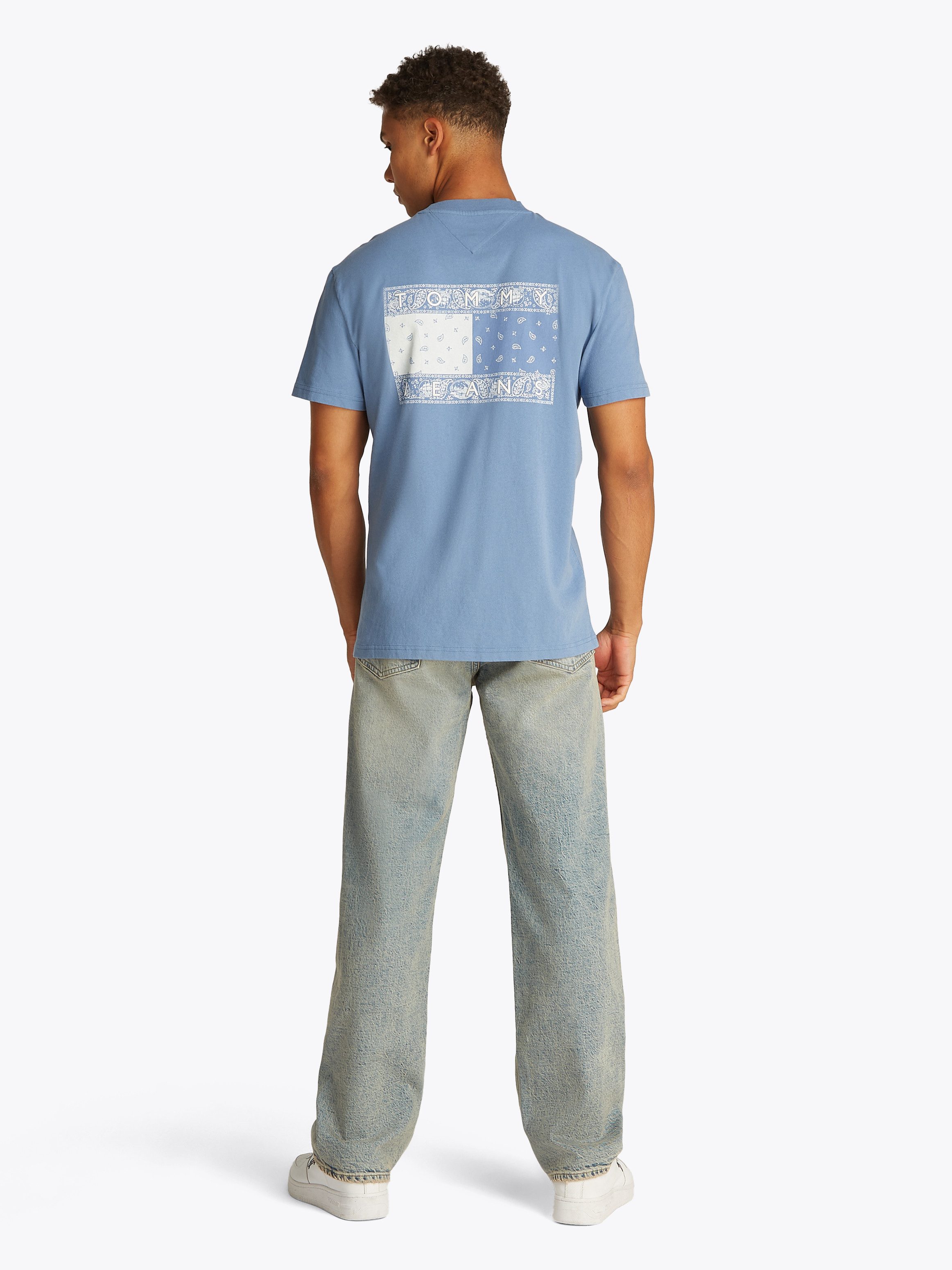 TOMMY JEANS Shirt met korte mouwen TJM REG PAISLEY FLAG TEE EXT