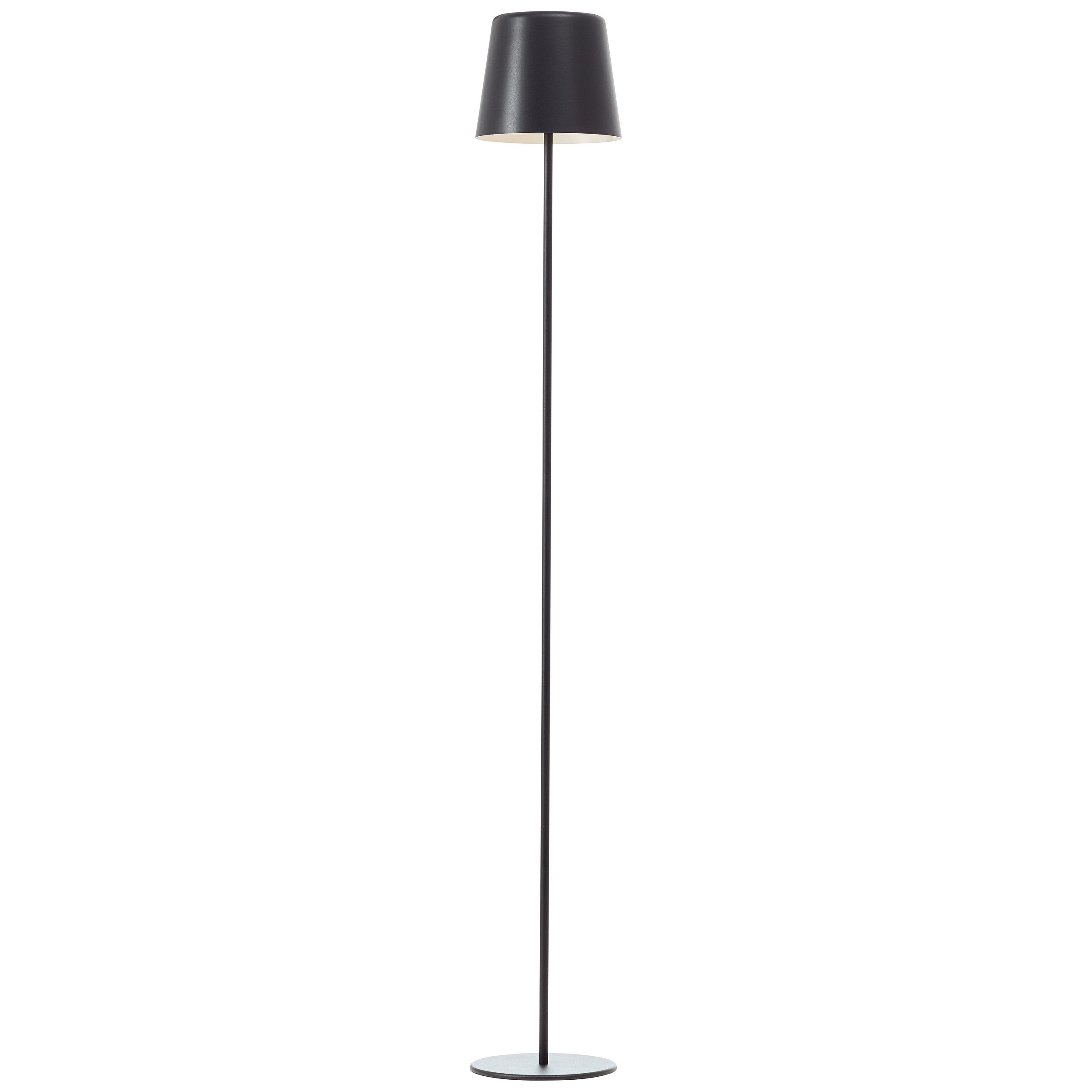Brilliant Leuchten Led-vloerlamp voor buiten Kaami - mobiele LED buiten vloerlamp Accu-aangedreven, 129 cm, 350 lm, 3000 K, 3-traps dimbaar, metaal