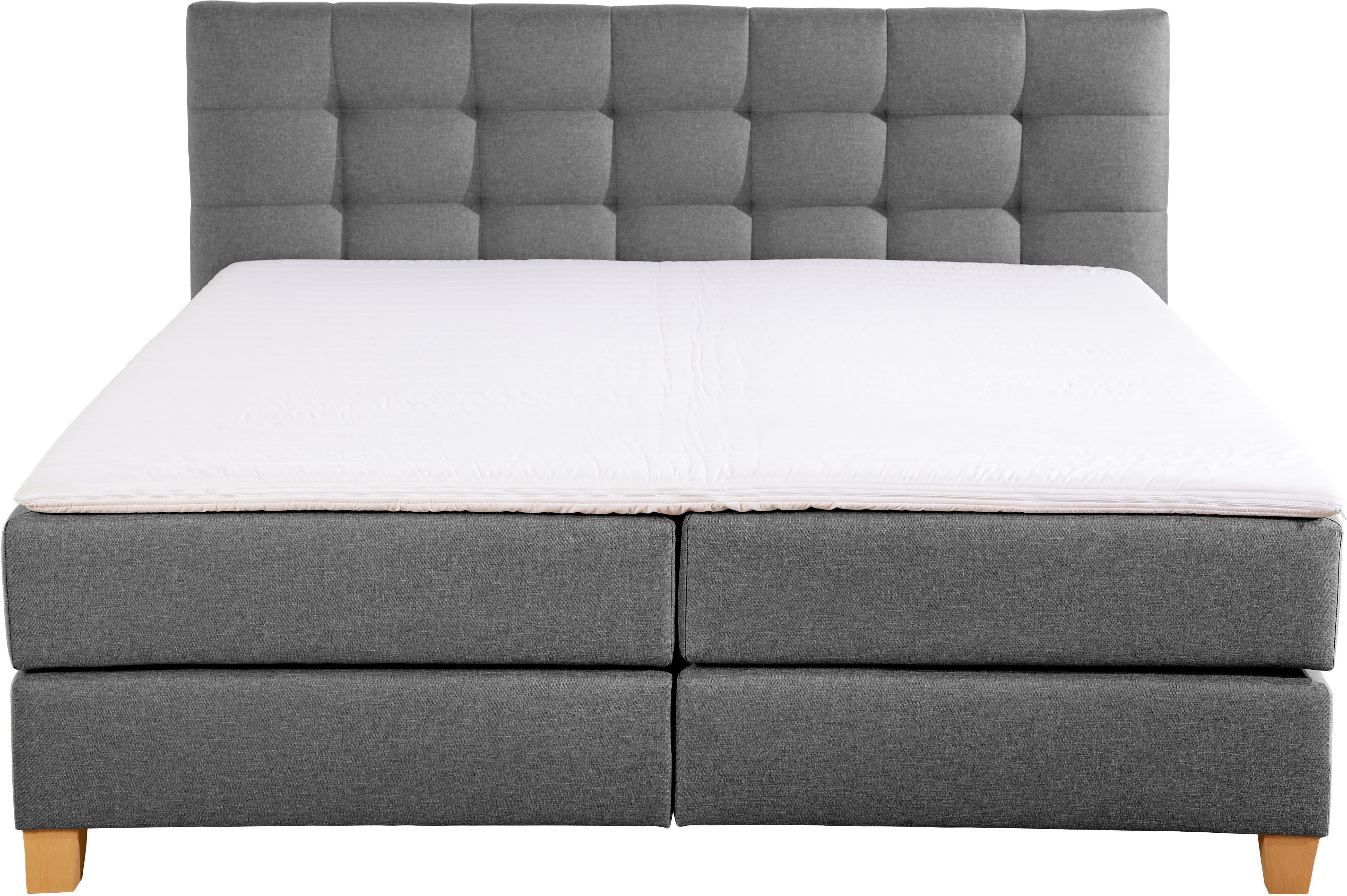 Home affaire Boxspring Moulay incl. topmatras, in extra lang 220 cm, 3 hardheden, ook in h4