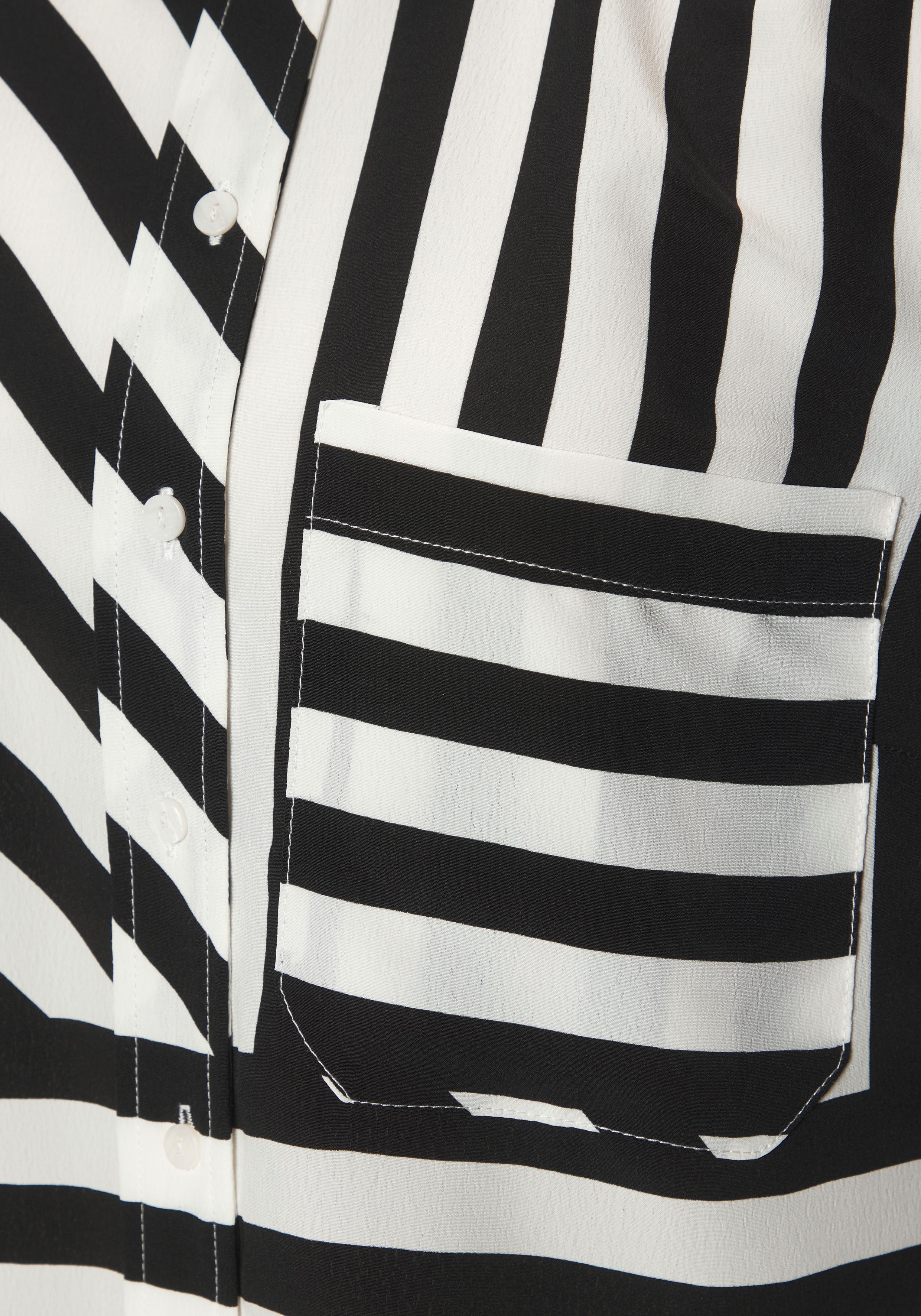 Lascana Top met knoopsluiting, streep patroon, damesblouse met blazerkraag