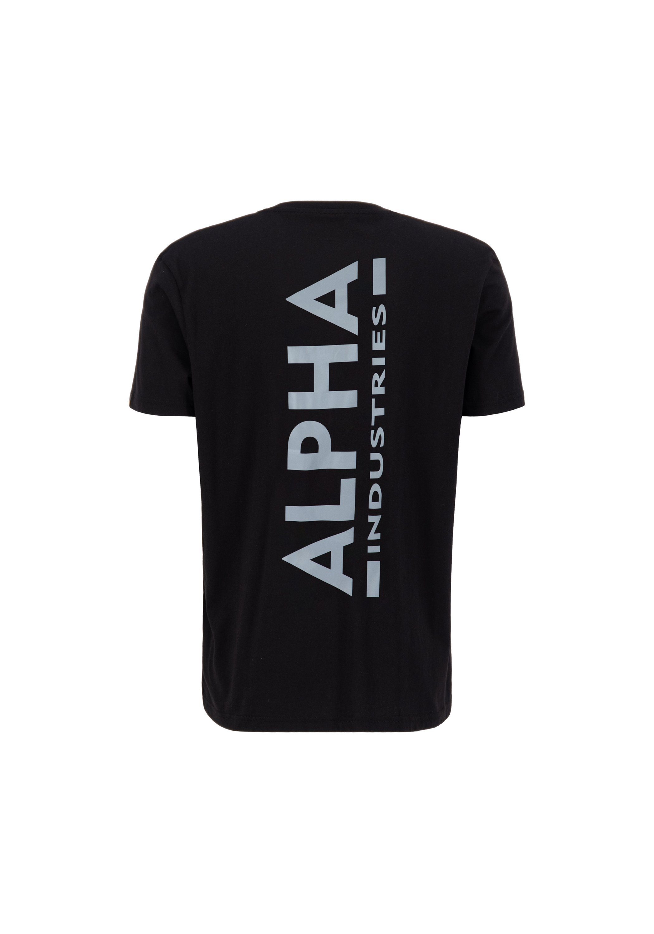 Alpha Industries T-shirt ALPHA INDUSTRIES Men - T-Shirts Backprint T Reflective Print heren t-shirts maat M zwart