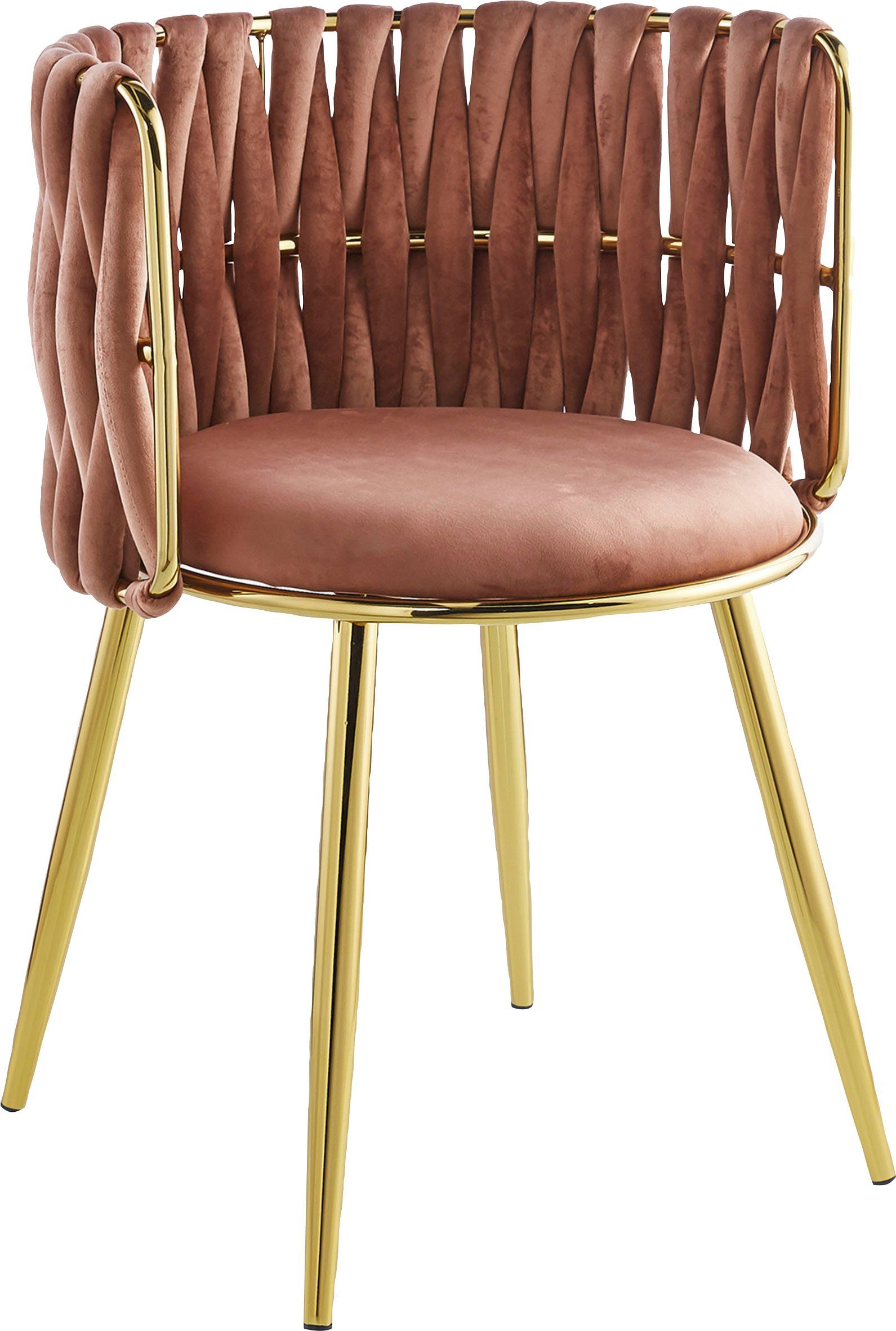 Kayoom Eetkamerstoel Stoel Milla 125 2-delige set, geweldig ontwerp van de rugleuning, ronde zitting (set, 2 stuks)