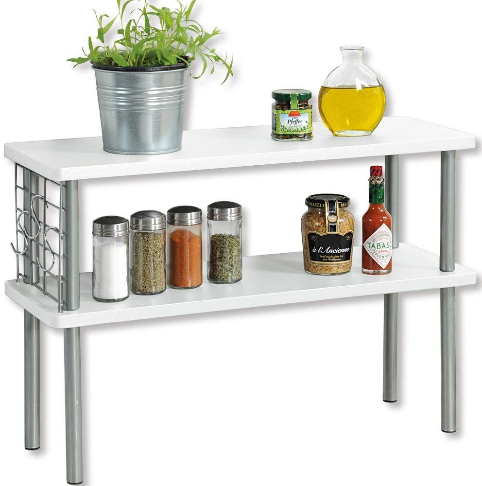 KESPER for kitchen & home Stellingkast met 2 planken in de kleur wit rekken wit