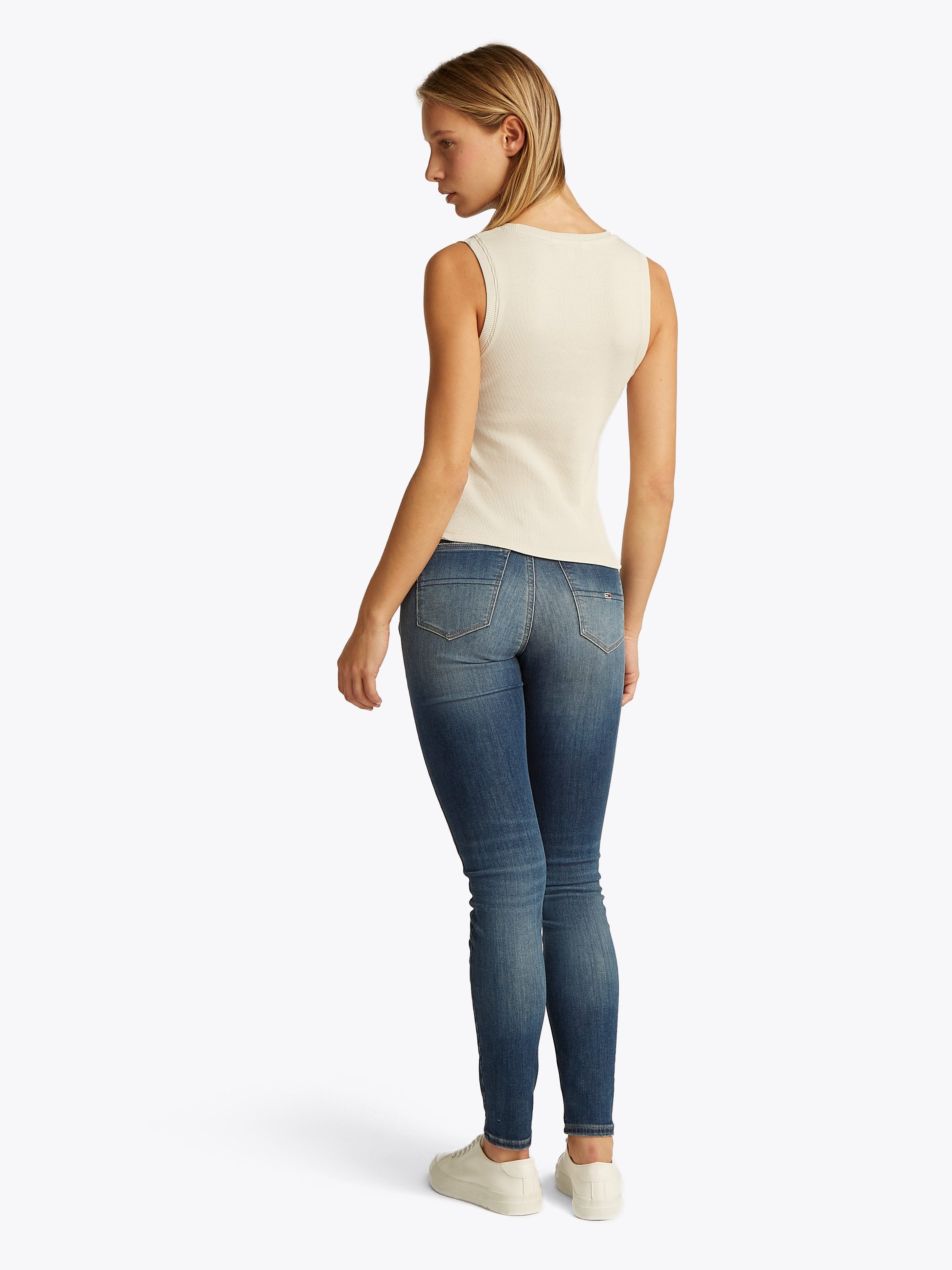 TOMMY JEANS Tanktop TJW SLIM SCRIPT RIB TANK TOP