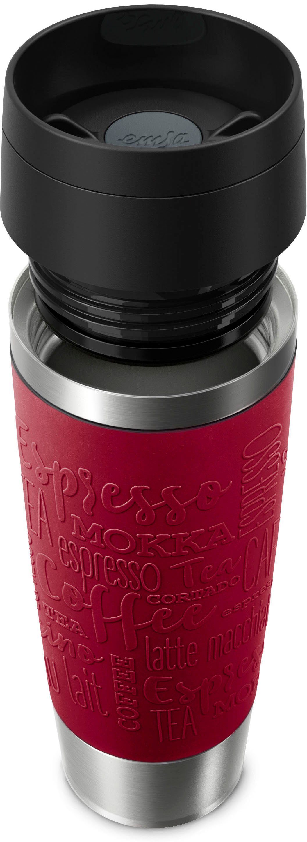 Emsa Thermosbeker Travel Mug Classic, met 360° drinkopening 4u heet, 8u koud - 360 ml / 6u heet, 12u koud - 500 ml, 100% dicht
