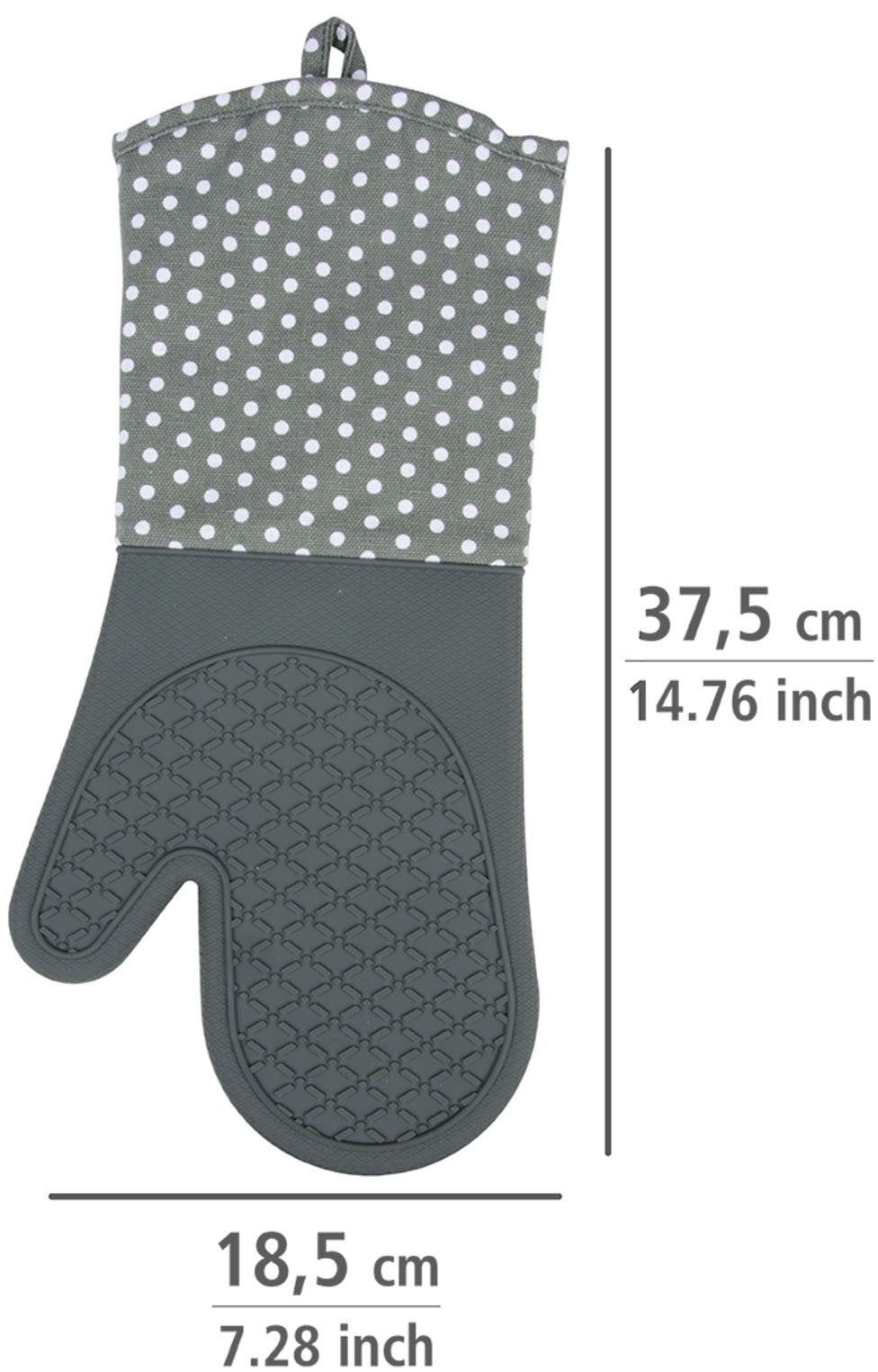 WENKO Ovenwanten Model Silicoon Oven- en grillhandschoenen, hittebescherming, katoen binnenkant, 1 paar (set, 2-delig)
