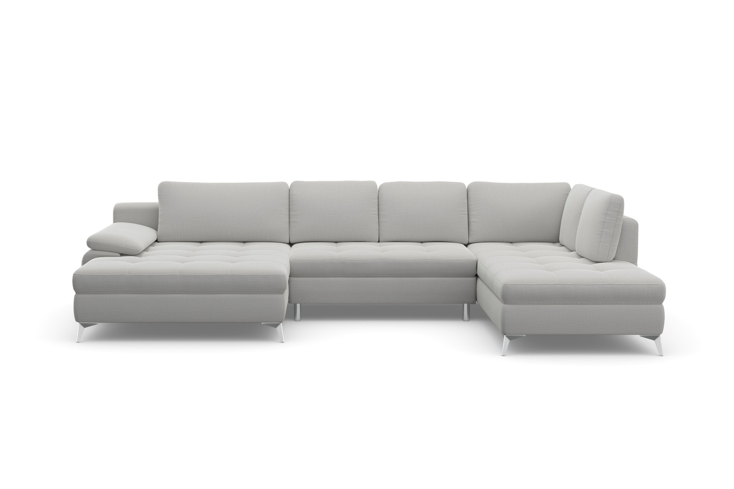 sit&more Zithoek Latigo U-vorm met mega-récamier, naar keuze met slaapfunctie en bedkist