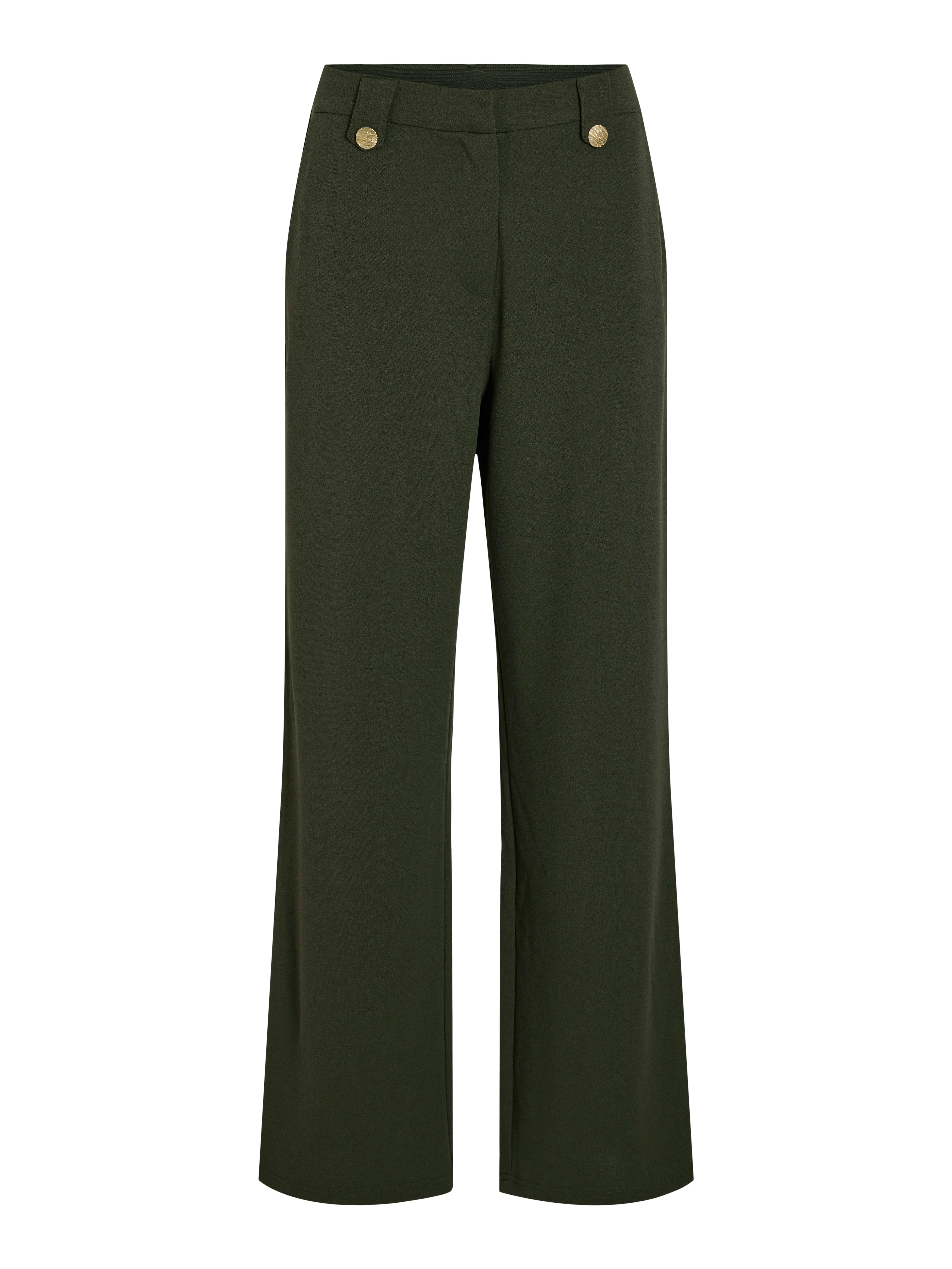 Vila Pantalon VICLUA HW WIDE BUTTON PANTS- NOOS