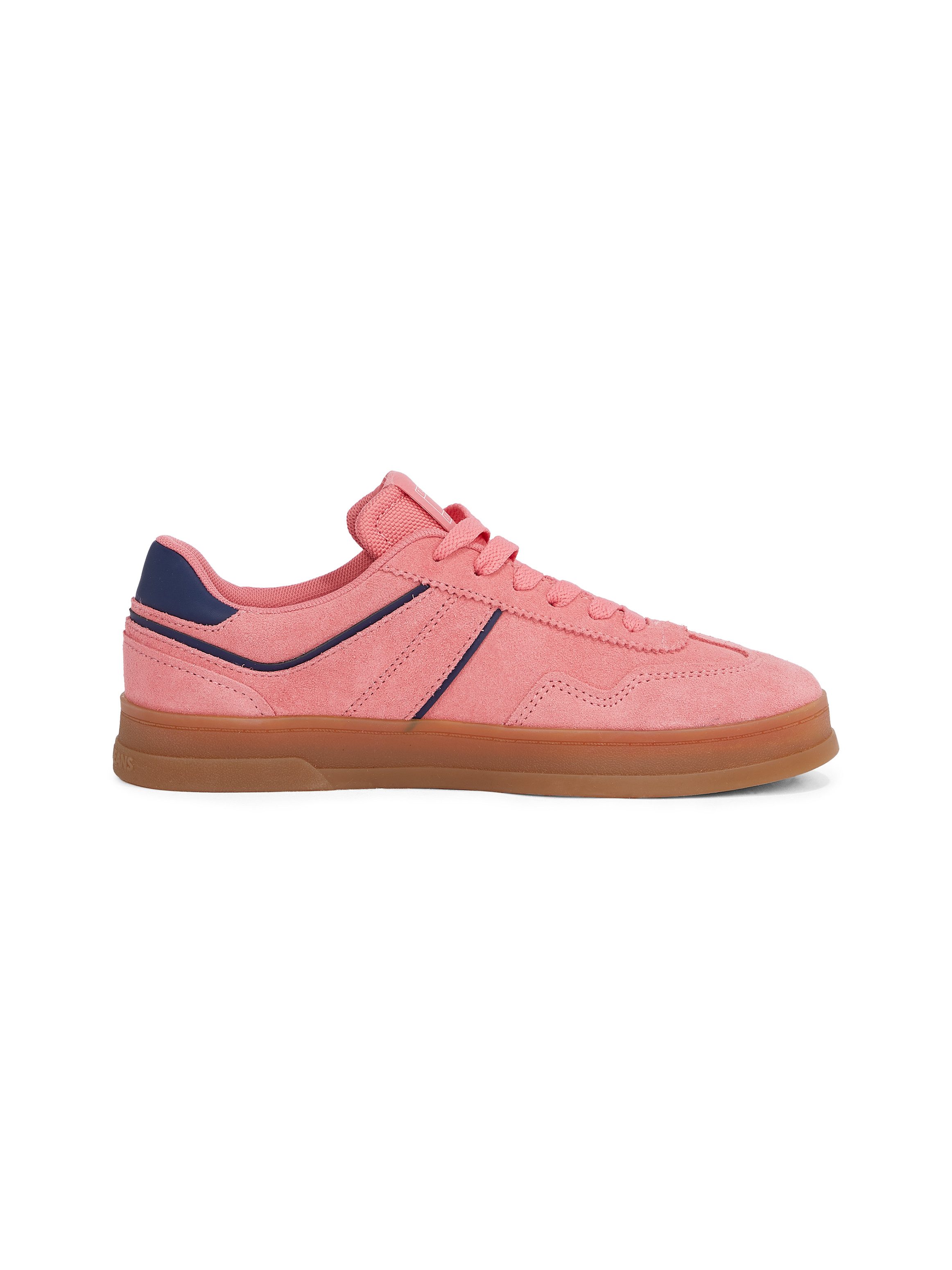 TOMMY JEANS Plateausneakers THE GREENWICH SUEDE vrijetijdsschoen, lage schoen, veterschoen met gepolsterde schacht