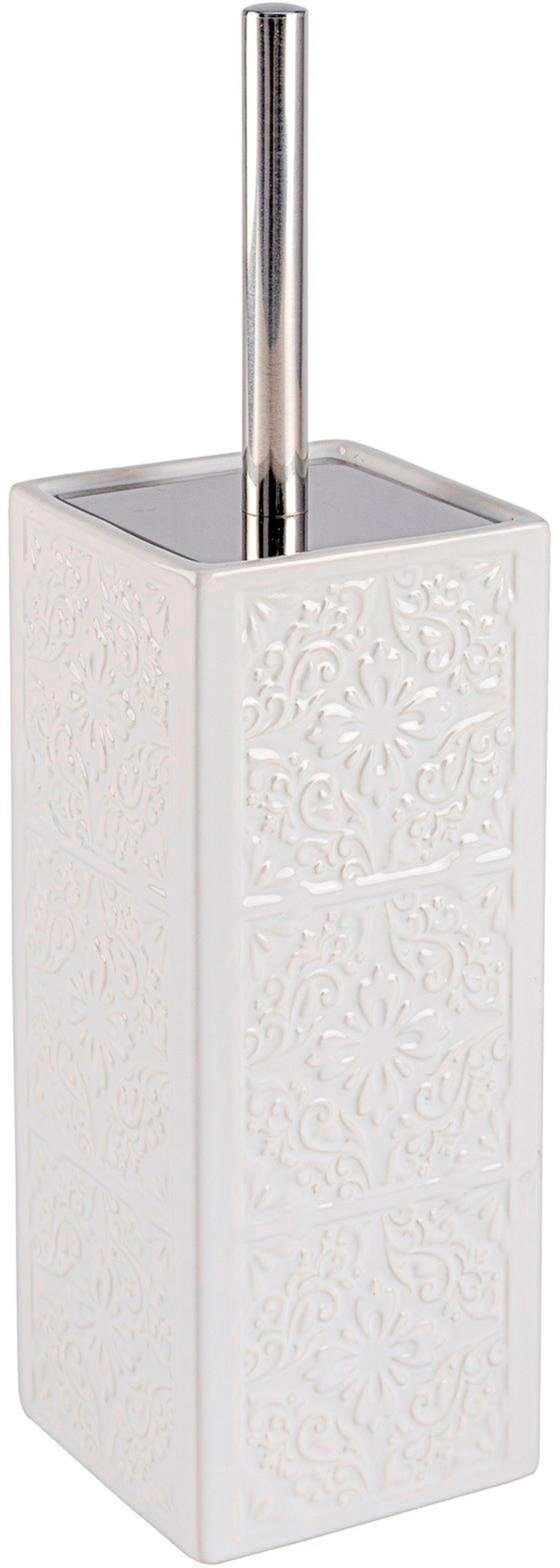 WENKO Toiletset Cordoba wc-accessoires maat B/H: 9,5/35 cm wit