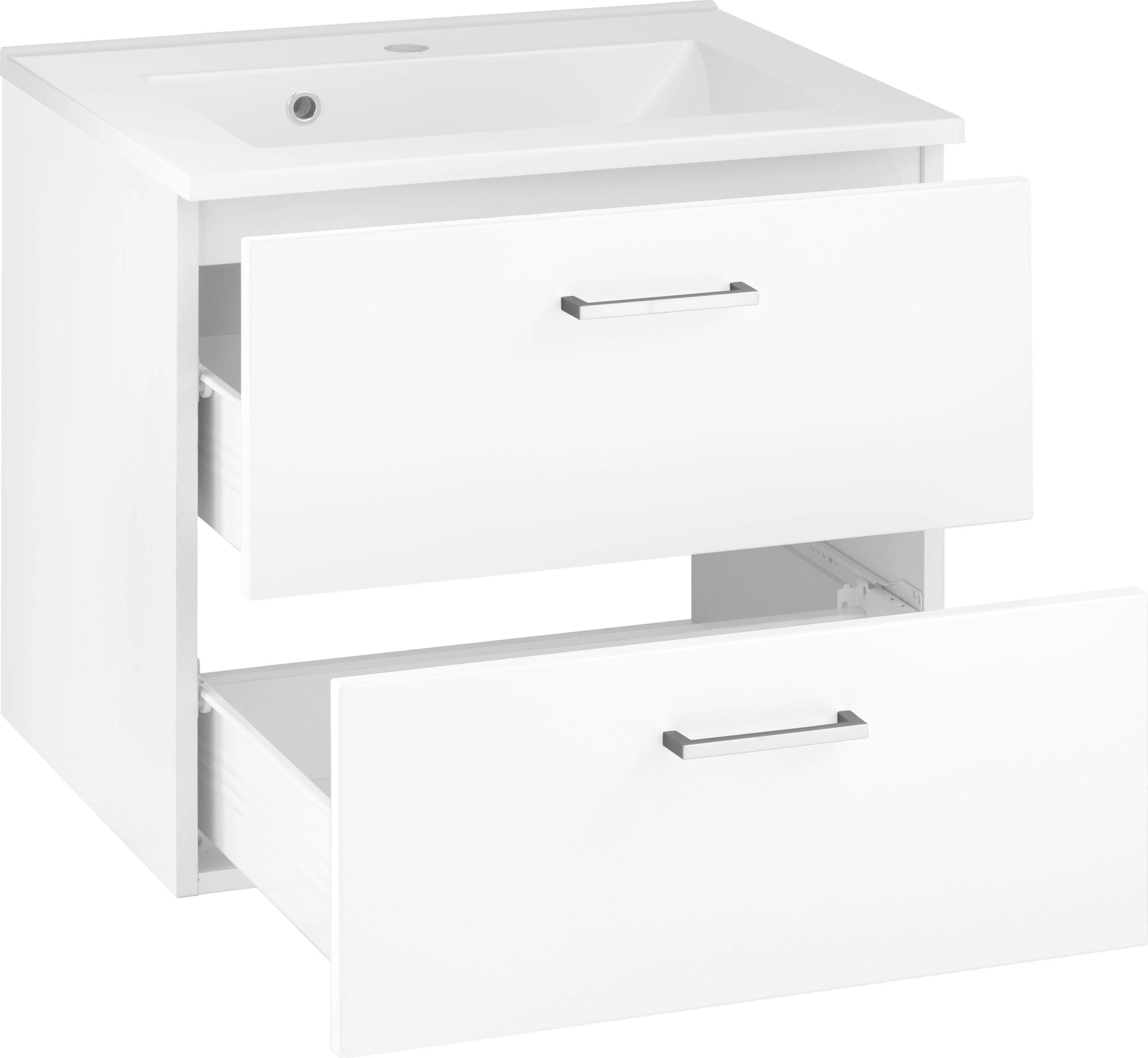 welltime Wastafelonderkast Ribera Badkamermeubel, wastafelonderkast inclusief wasbak, breedte 60 cm
