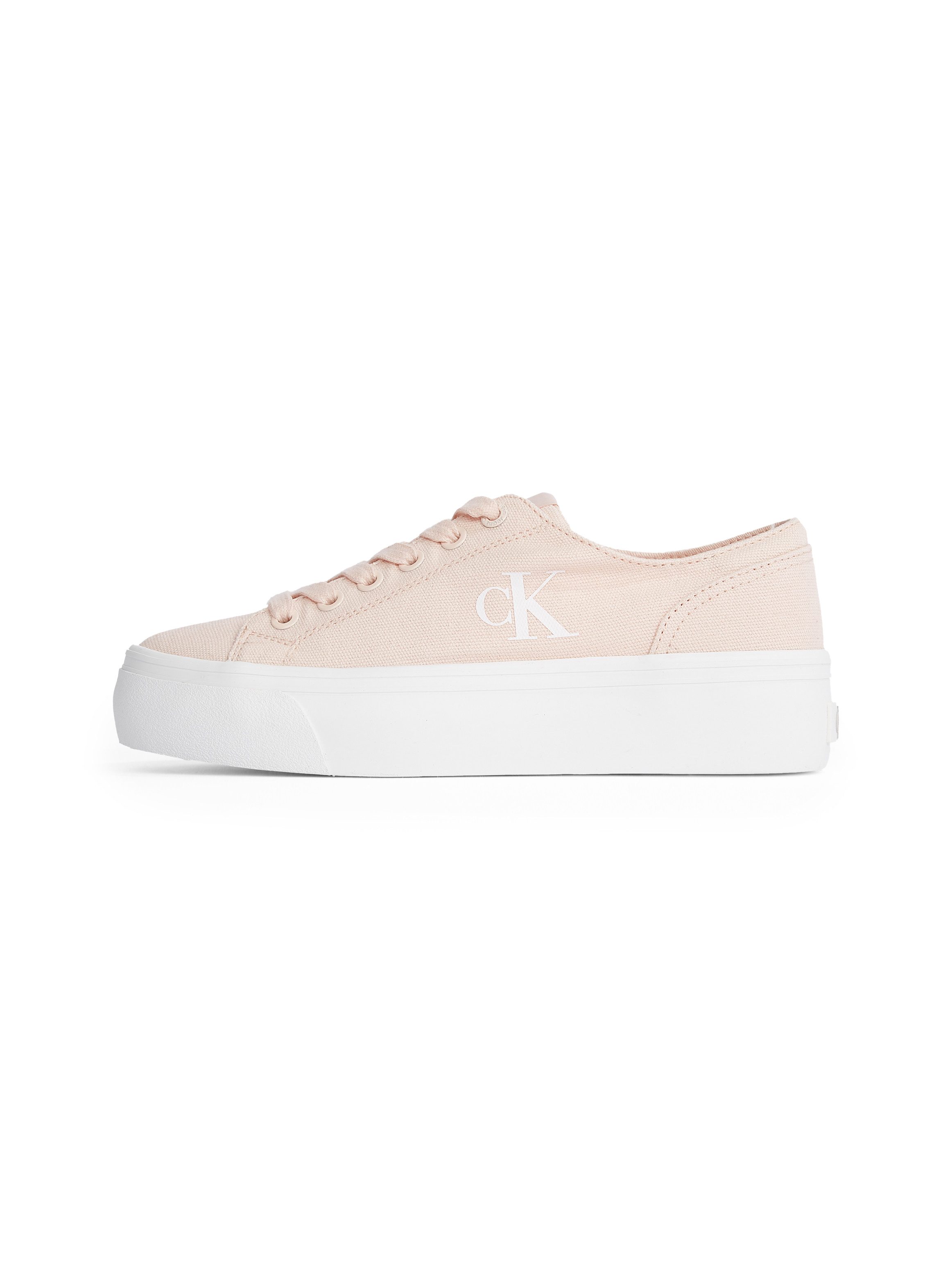 Calvin Klein Plateausneakers VULC FLATFORM LOW CV MG veterschoenen, vrijetijdsschoen, lage schoen met zijlogo
