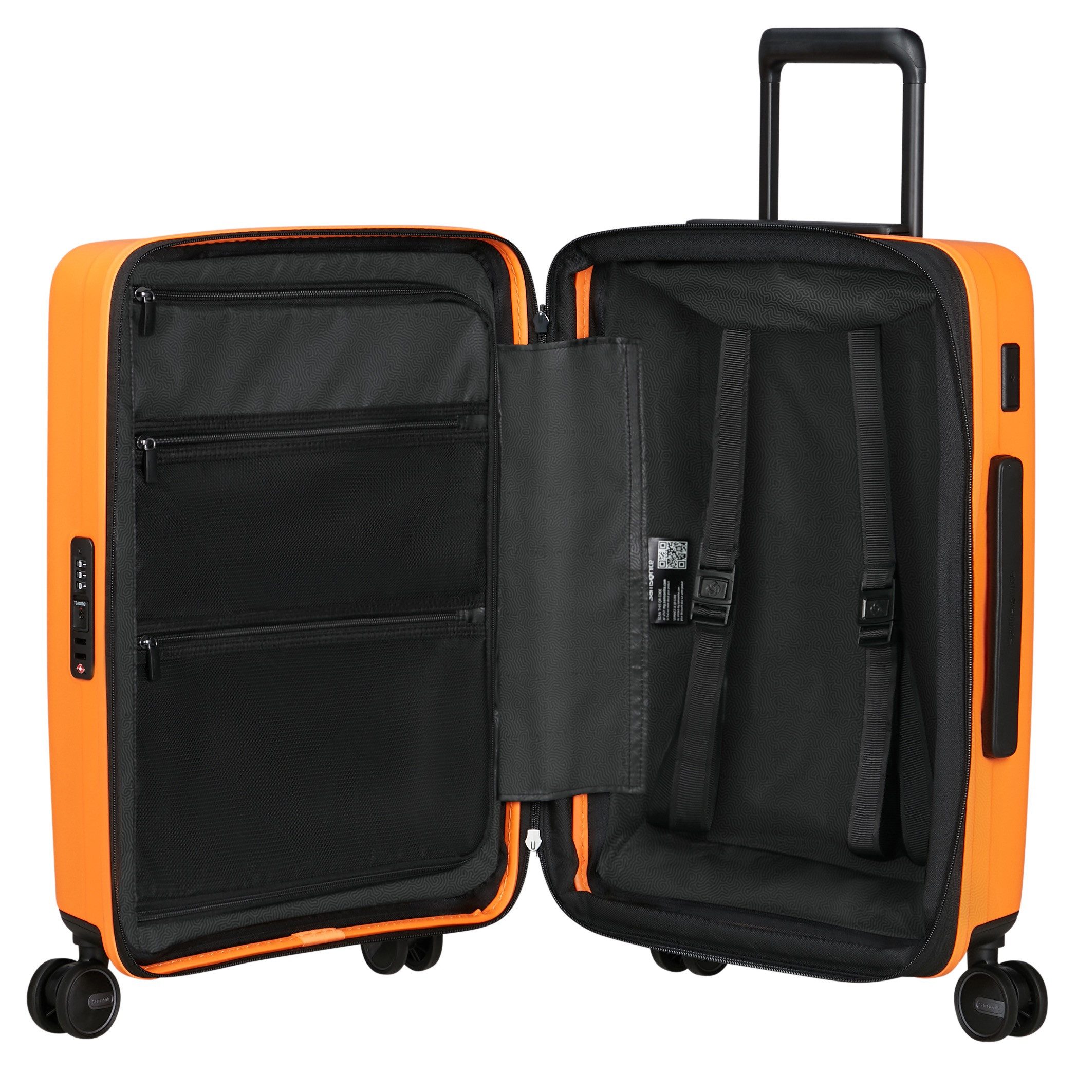 Samsonite Hardshell-trolley RESTACKD 55 incl. 2 pakzakken Handbagagekoffer met TSA-slot volumevergroting