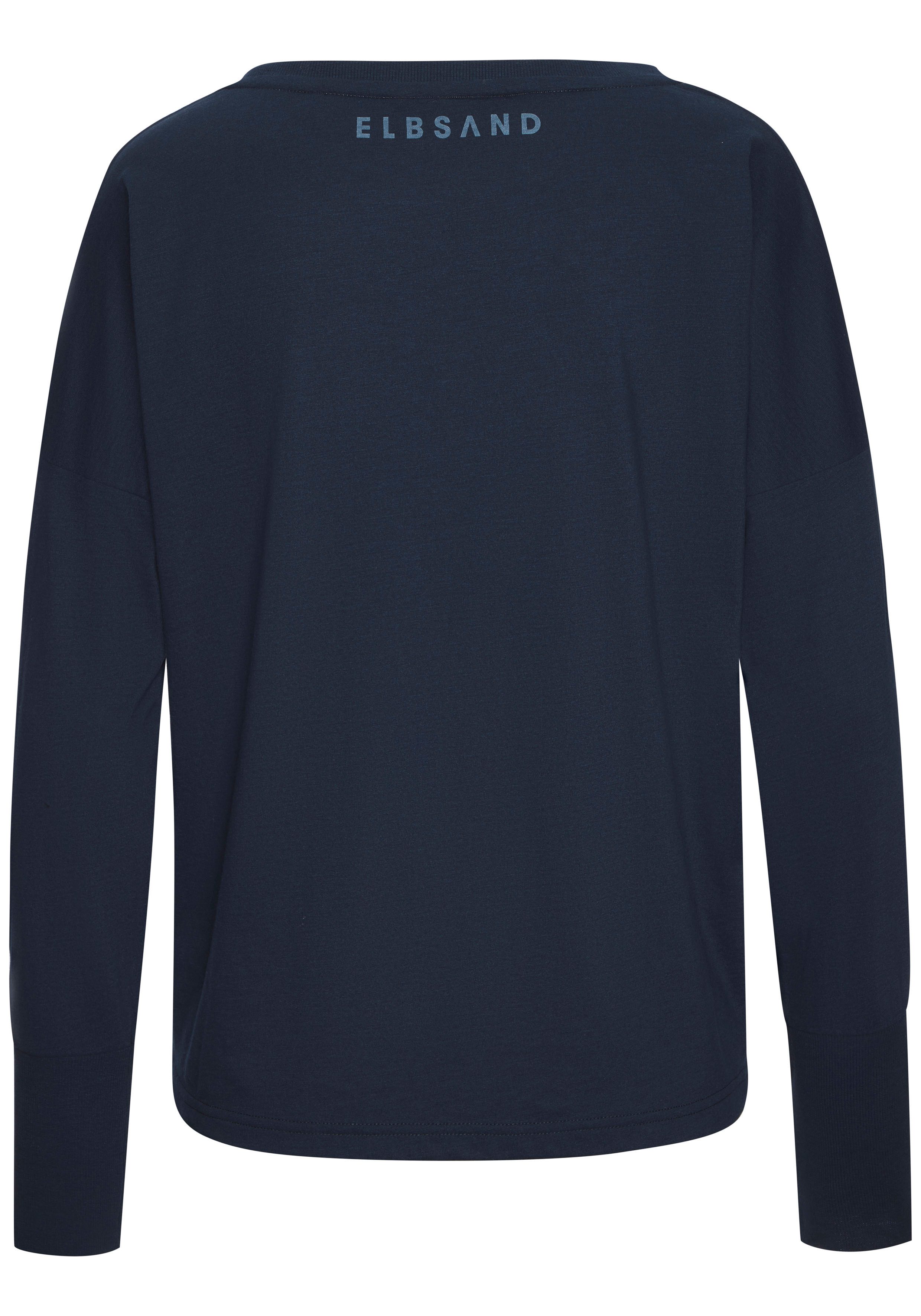 Elbsand Shirt met lange mouwen met print aan de voorkant, lange mouwen, losse pasvorm