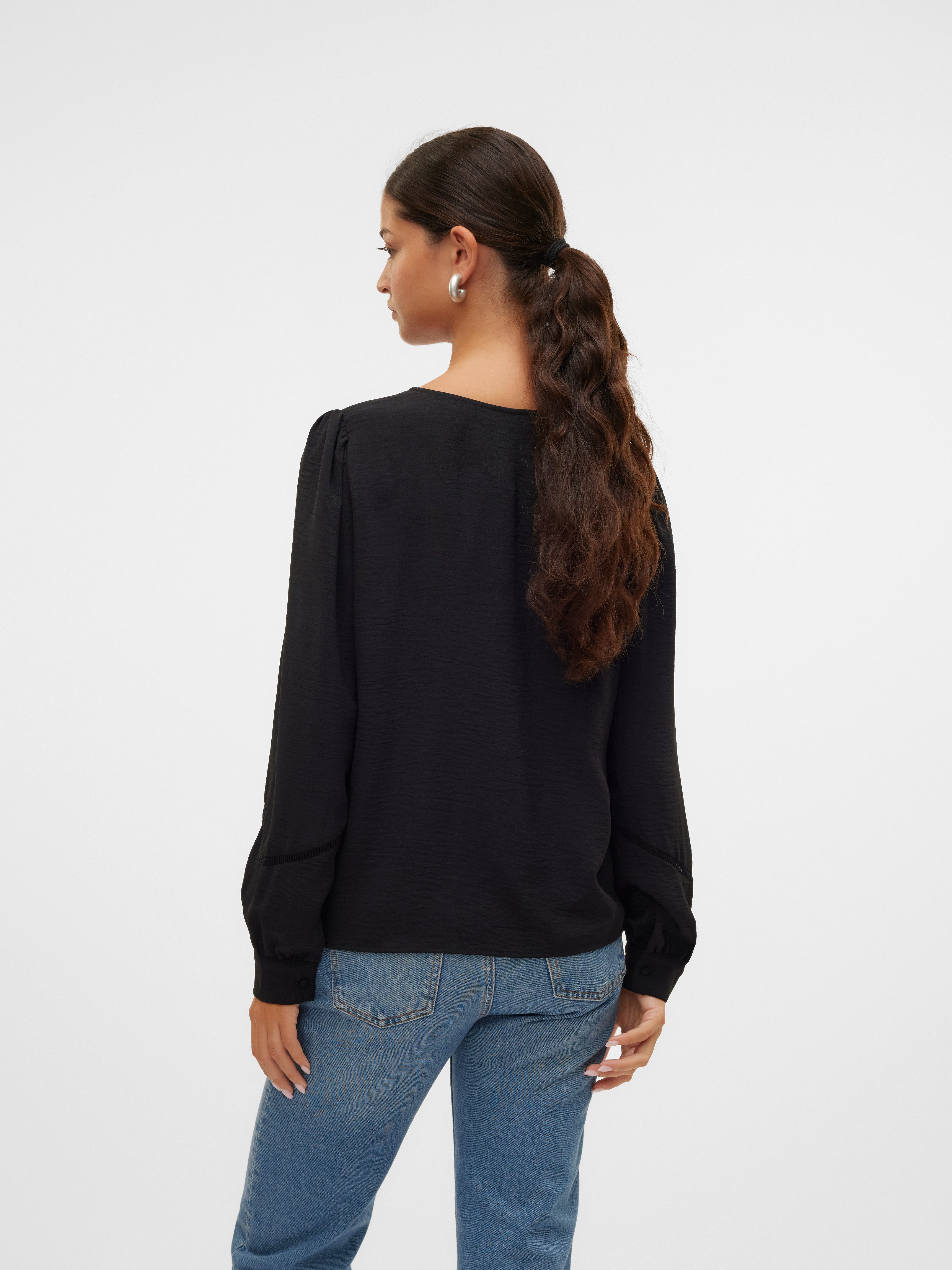 Vero Moda Blouse met lange mouwen VMALVA L S TAPE SHIRT WVN GA