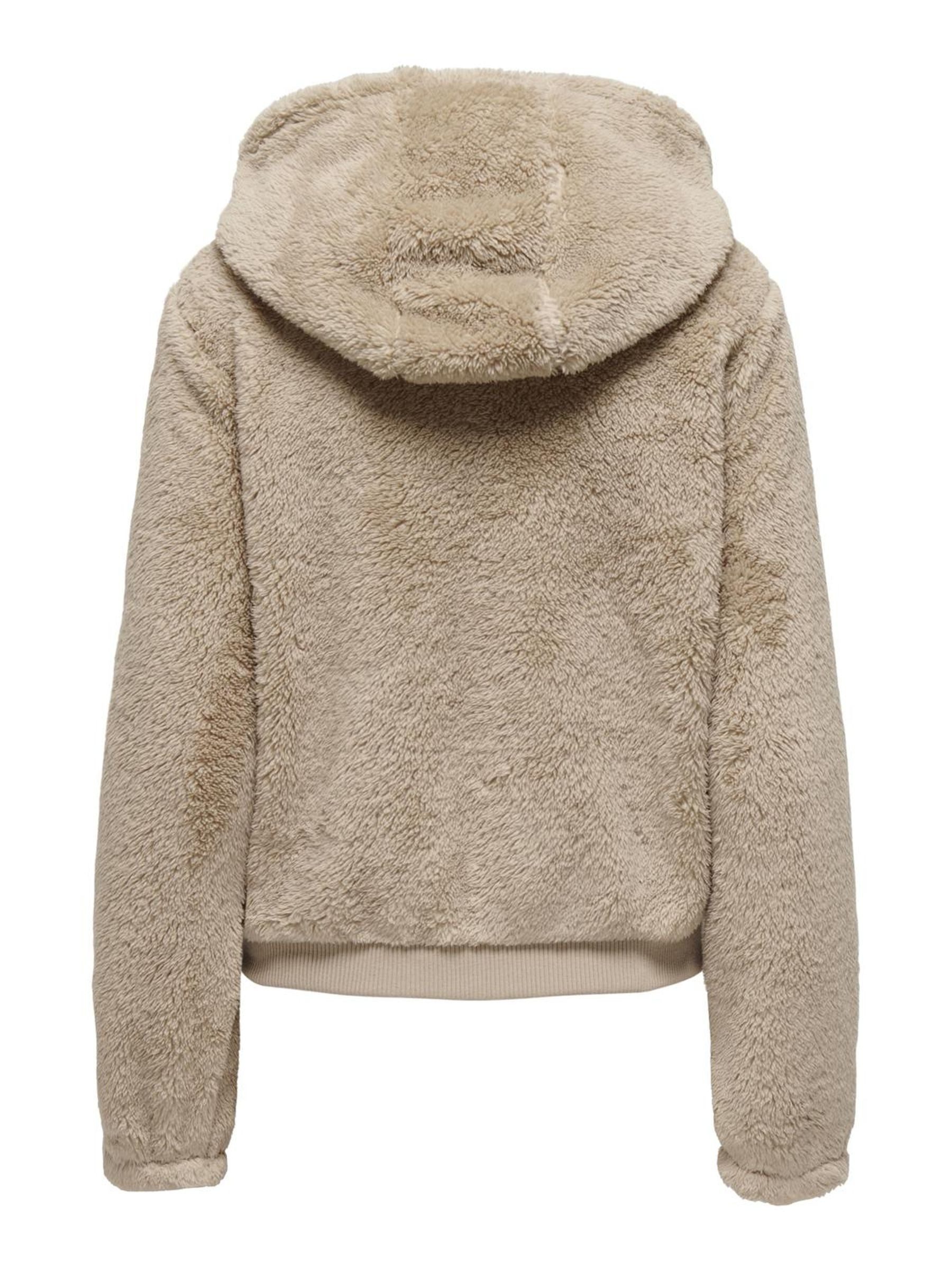 Only Pluche jas met capuchon ONLNEWANNA CONTACT SHERPA JKT OTW NOOS