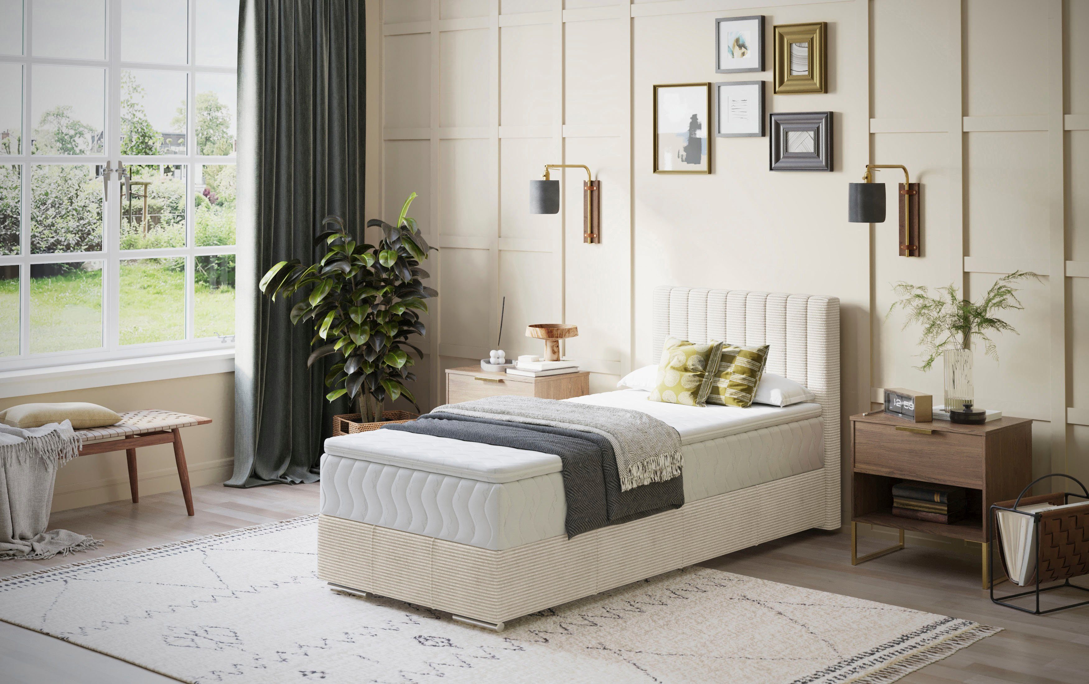 INOSIGN Boxspring Thor met bedbodem, incl. matras, topverkoper Topmatras en sierkussen, in verschillende hardheden beschikbaar