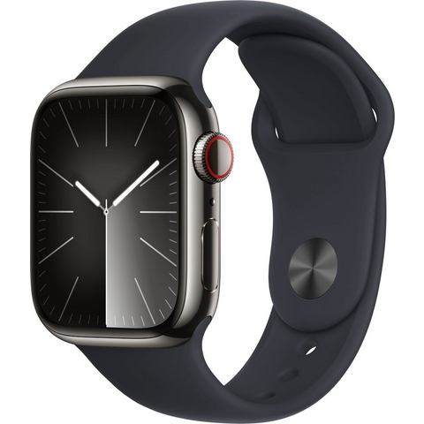 NU 20% KORTING: Apple Smartwatch Watch Series 9 GPS + Cellular 41mm Roestvrij staal Sport Band