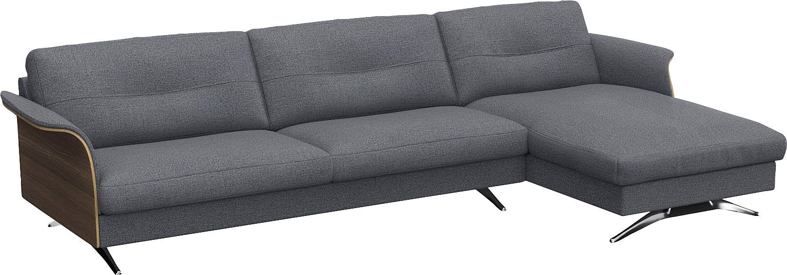 FLEXLUX Hoekbank Glow designbank, comfortabel en comfortabel door hoogwaardige zitconstructie