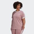adidas originals t-shirt adicolor classics 3-stripes roze