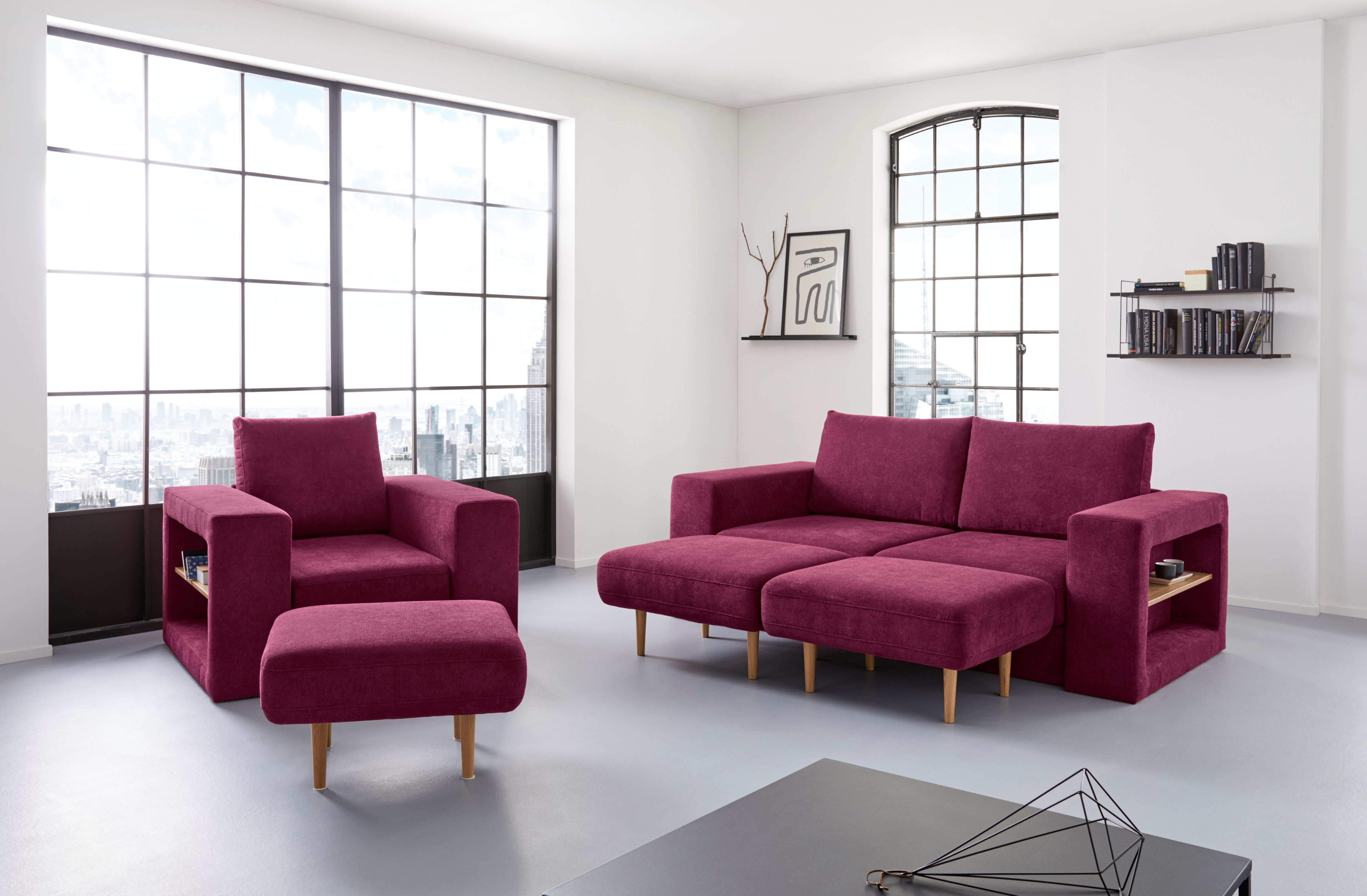 LOOKS BY WOLFGANG JOOP Fauteuil Looksvb Aan te passen fauteuil: fauteuil wordt fauteuil met 1 hocker, kastfunctie