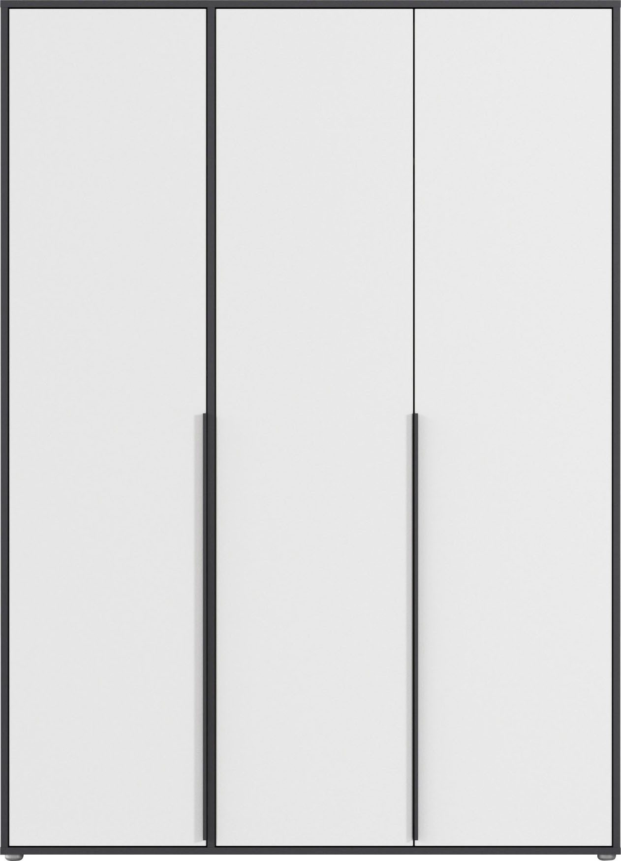 rauch Draaideurkast Kledingkast Kast Garderobe Wasmand NAGATA veel Opbergruimte met moderne stanggrepen in grijs metallic topseller made in germany