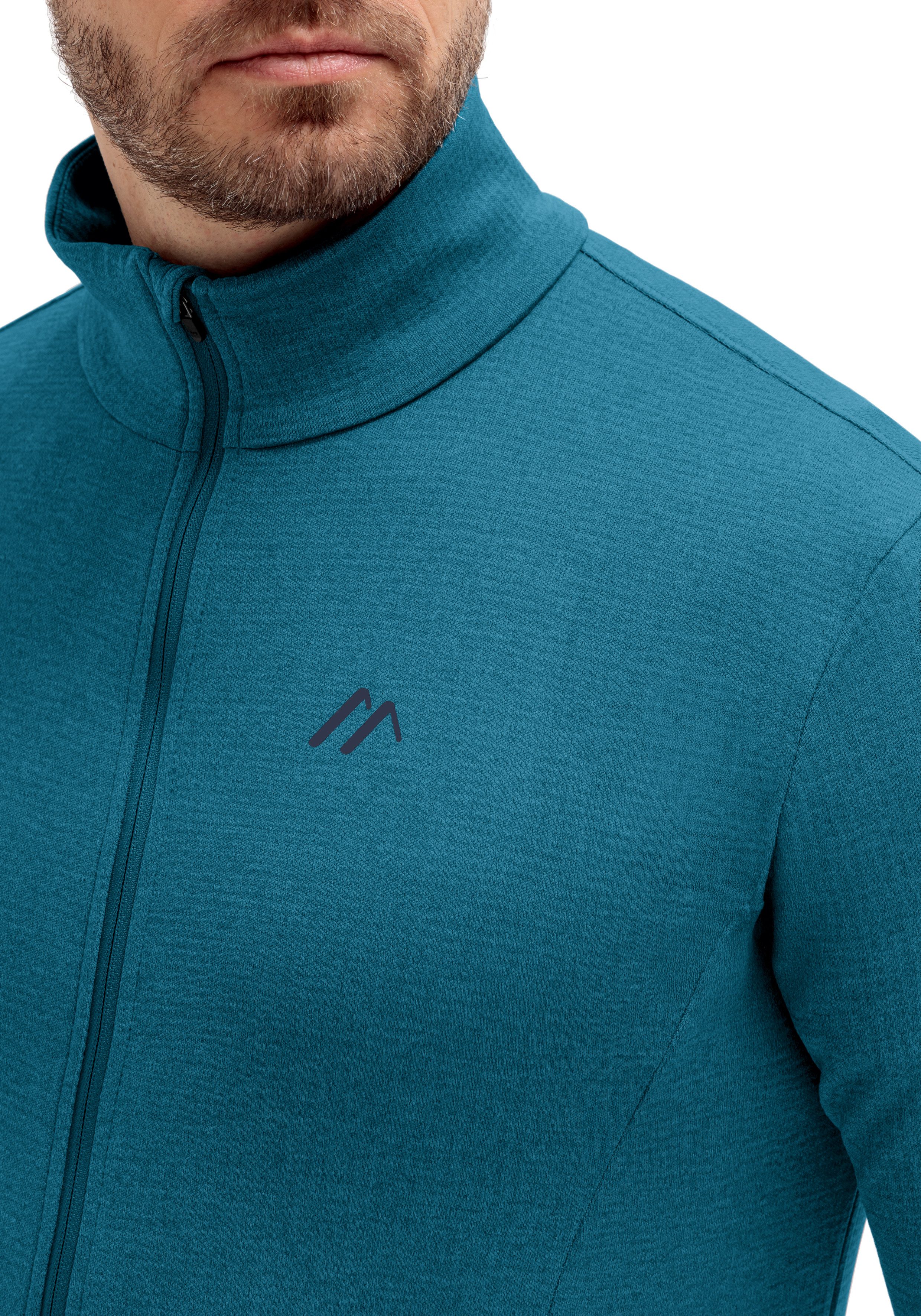 Maier Sports Fleecejack Sinaia M Heren midlayer, ademend en sneldrogend, slim fit