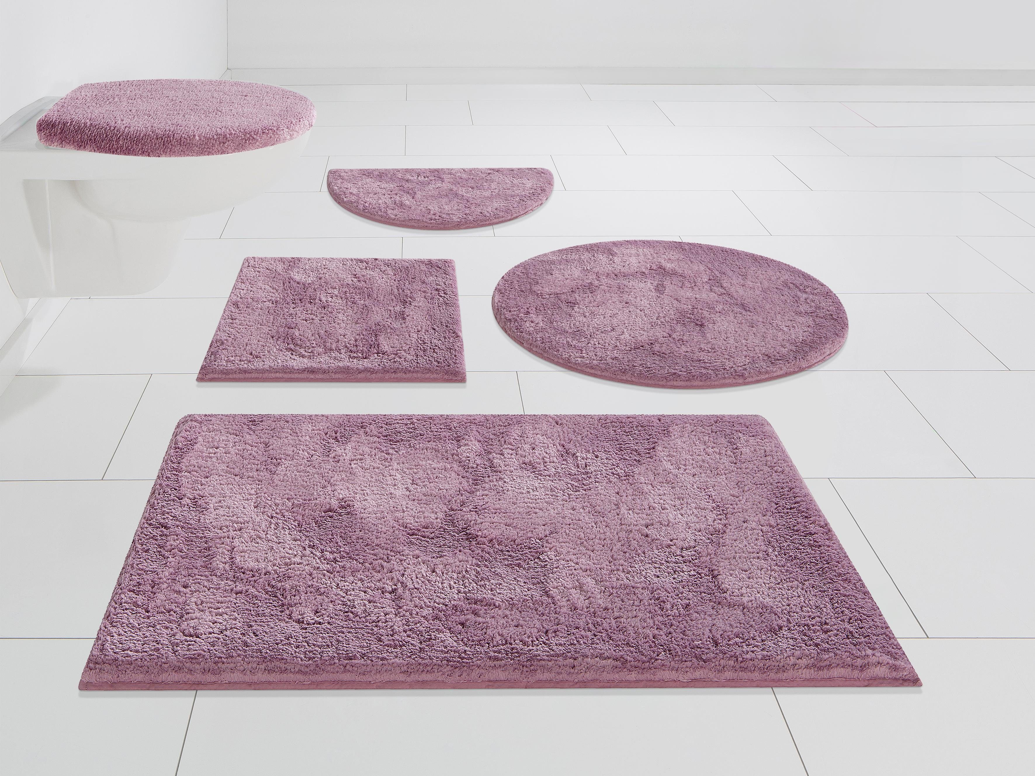 my home Badmat Jos, badmat, badkamer tapijt badmatten maat 3-delige set voor hangend toilet paars