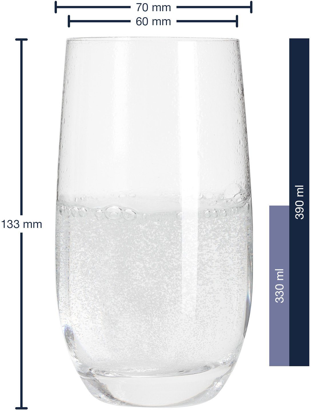 LEONARDO Longdrinkglas Tivoli (set, 6-delig)