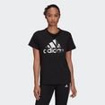 adidas performance t-shirt essentials print logo cotton zwart