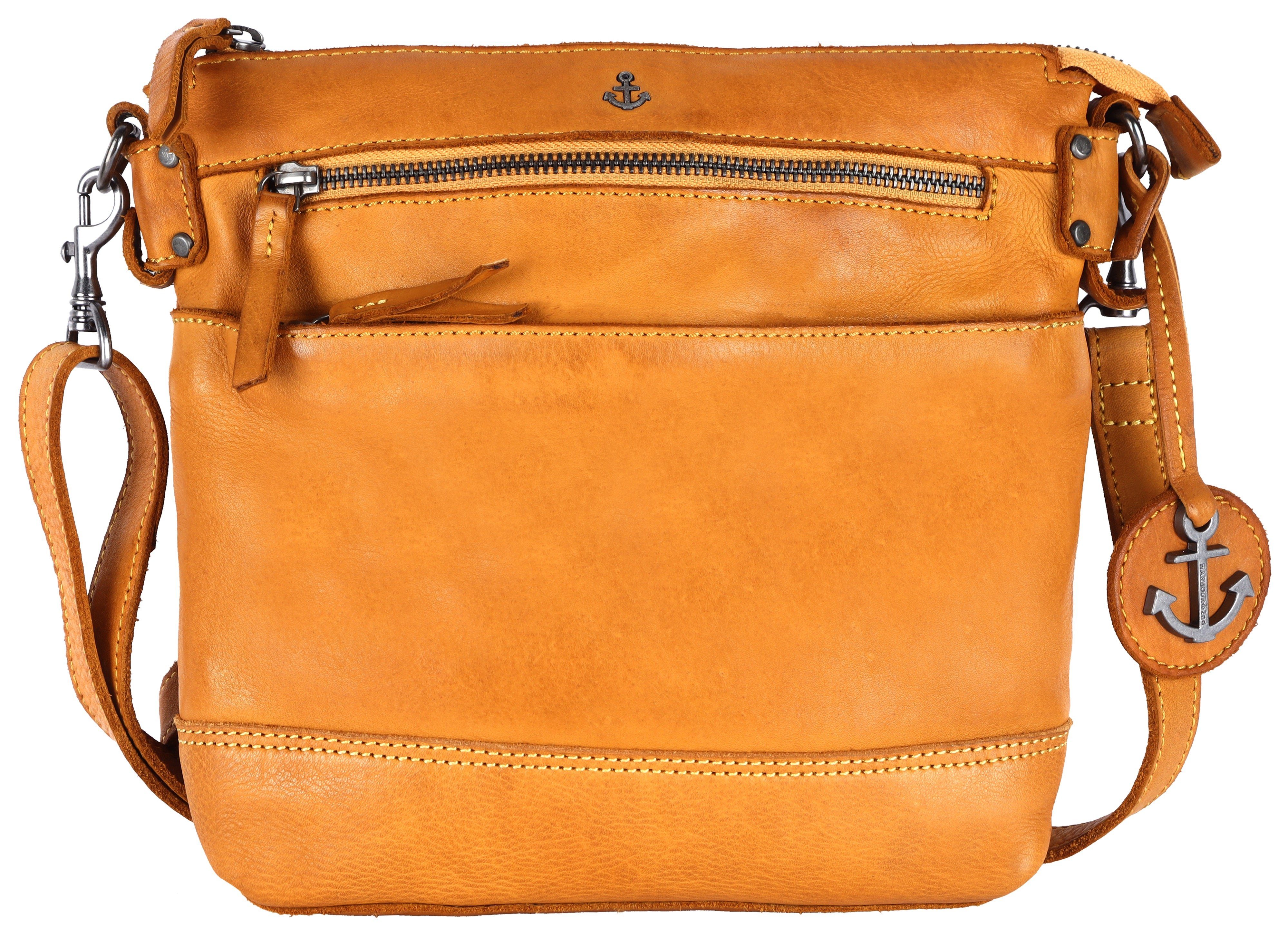HARBOUR 2nd Handtas Isalie2 Schoudertas dames met ankerhanger dames handtassen maat 23 cm geel