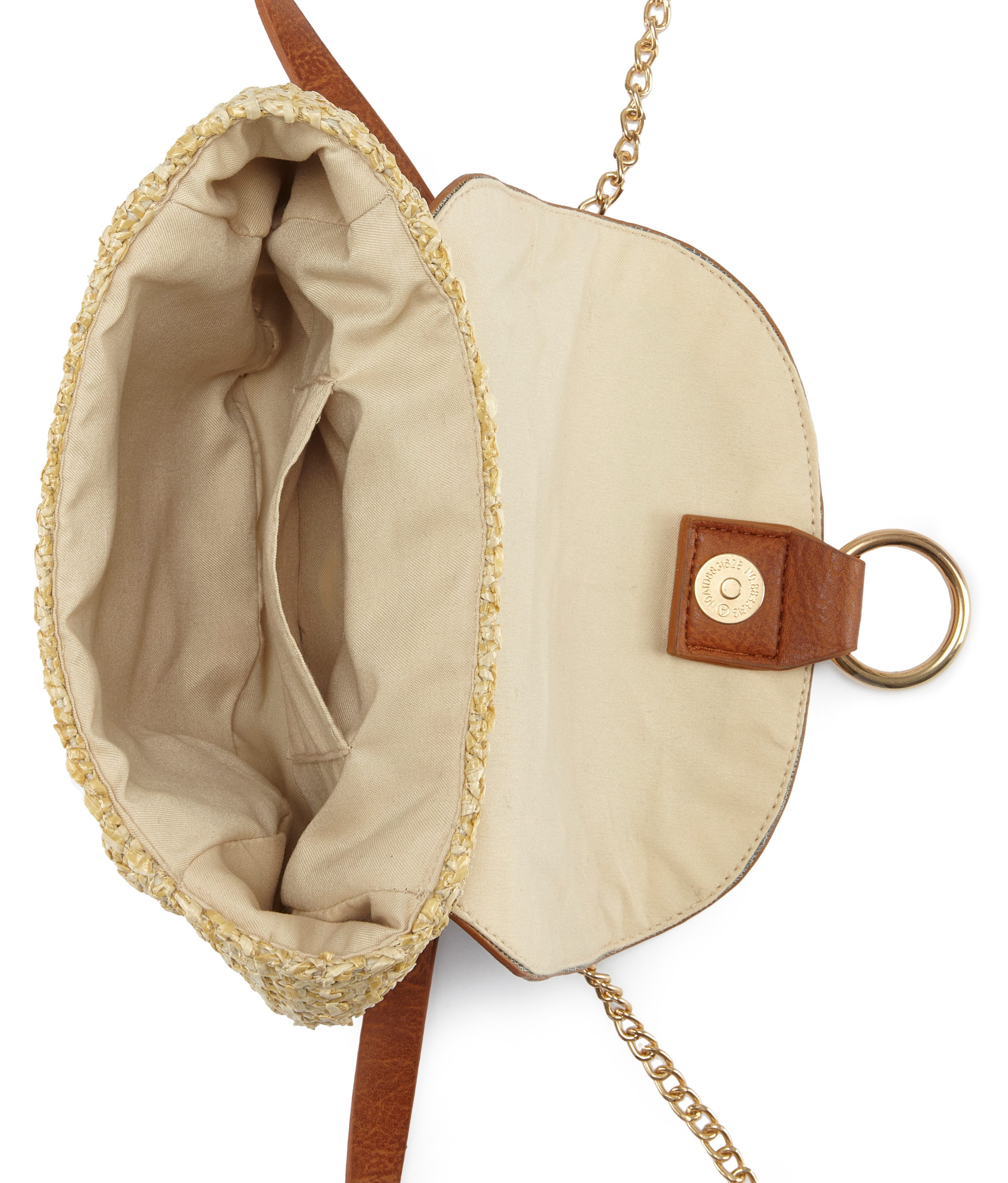 Lascana Schoudertas Strandtas Minibag, schoudertas, draagtas, crossbody tas, rieten look VEGAN