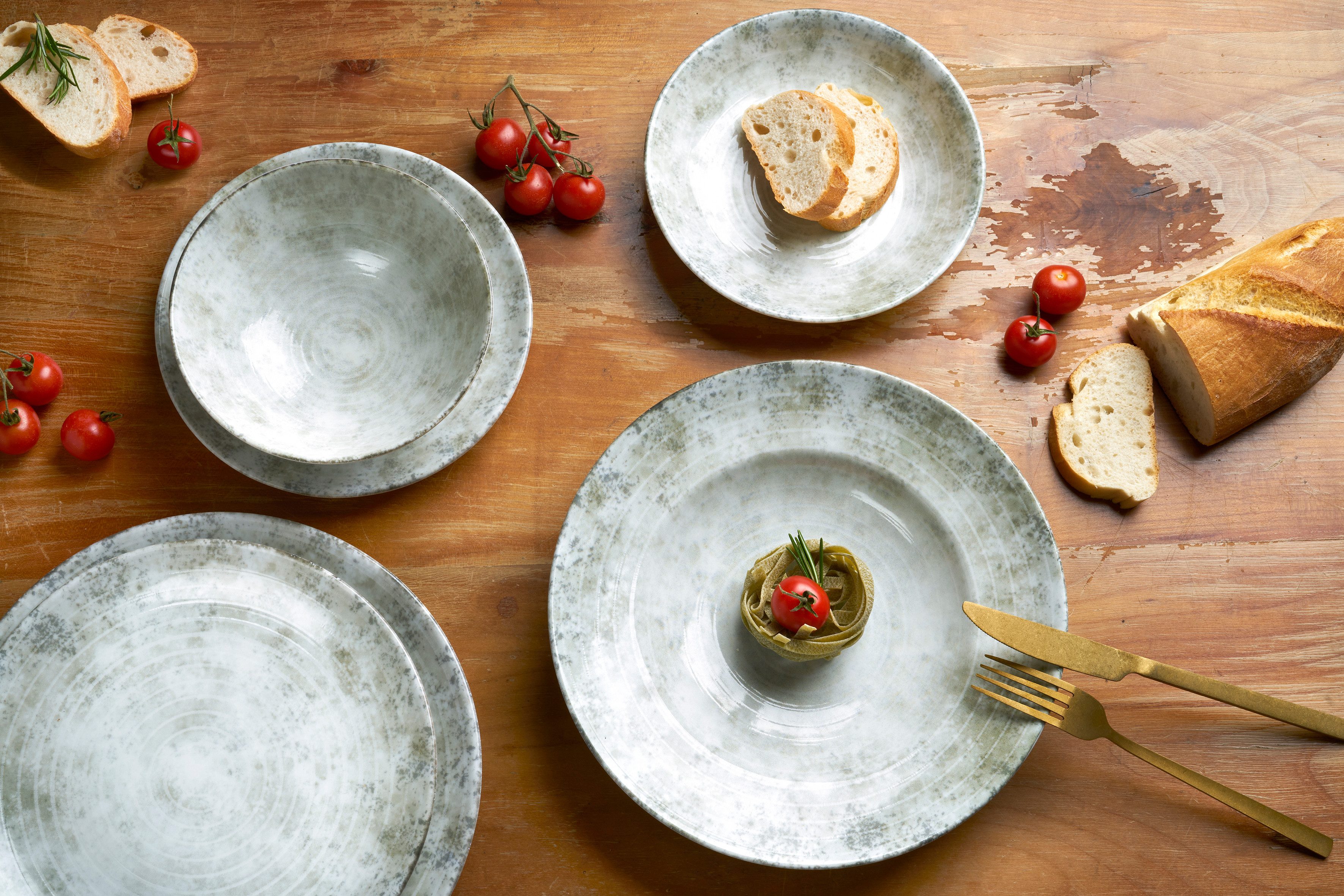 van Well Pastabord Bord-set Korfu, 6-pack, Ø 27 cm Service, servies-set voor 6 personen (set, 6-delig)