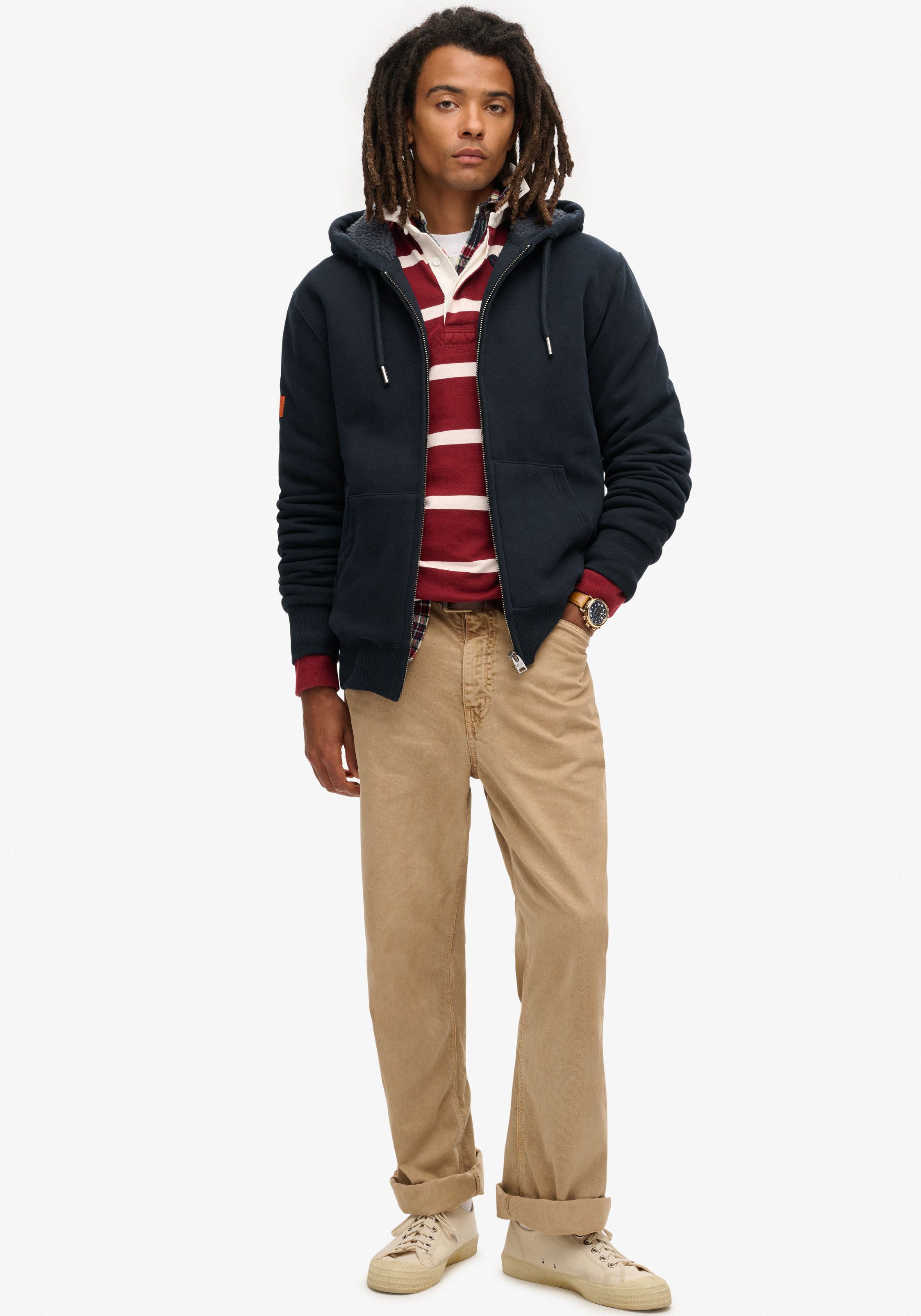 Superdry Capuchonsweatvest Borg Lined Ziphood