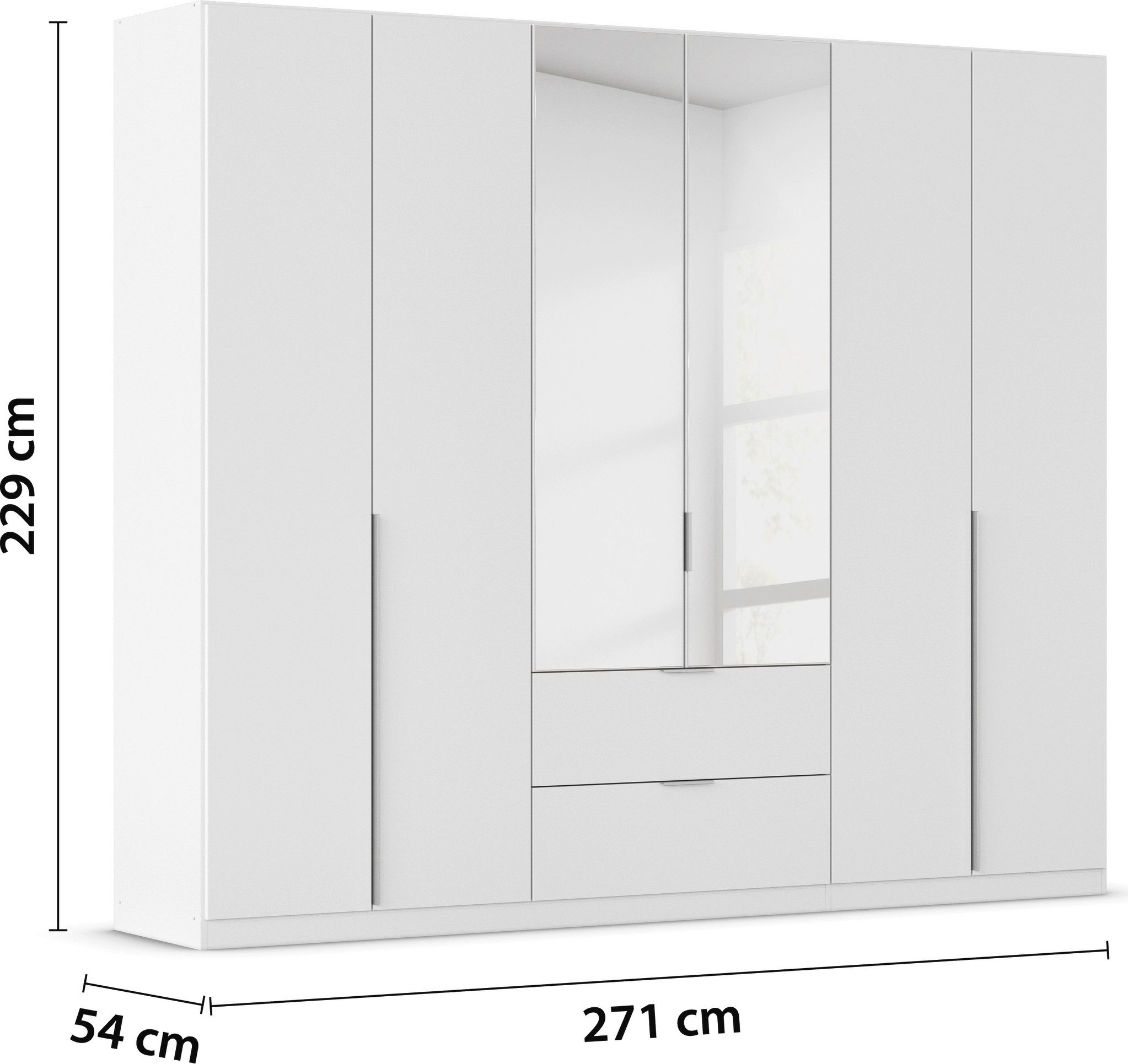 rauch Draaideurkast Kledingkast kast garderobe AGORDO met decor- of hoogglansfront