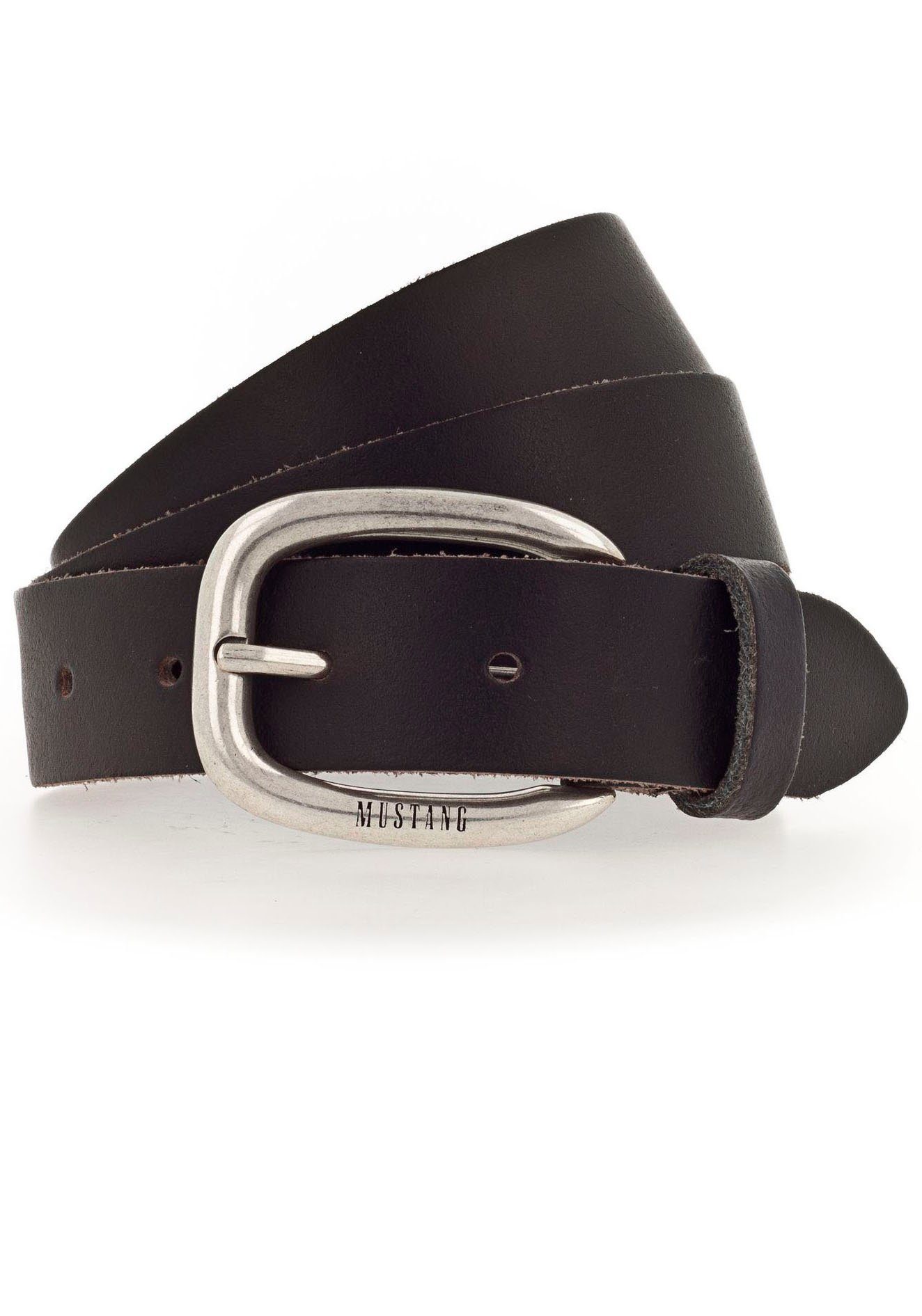 Mustang Leren riem met vintage karakter