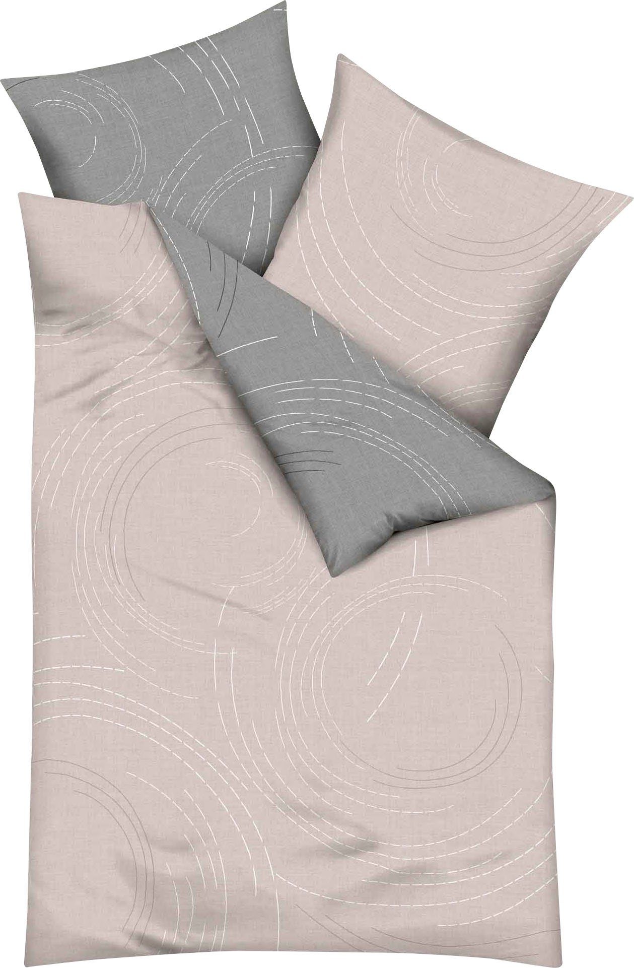Kaeppel Tweezijdig te gebruiken overtrekset Jaro, in mt. 135x200, 155x220 of 200x200 cm met ritssluiting, 100% katoen, dekbedovertrek met een tijdloos design