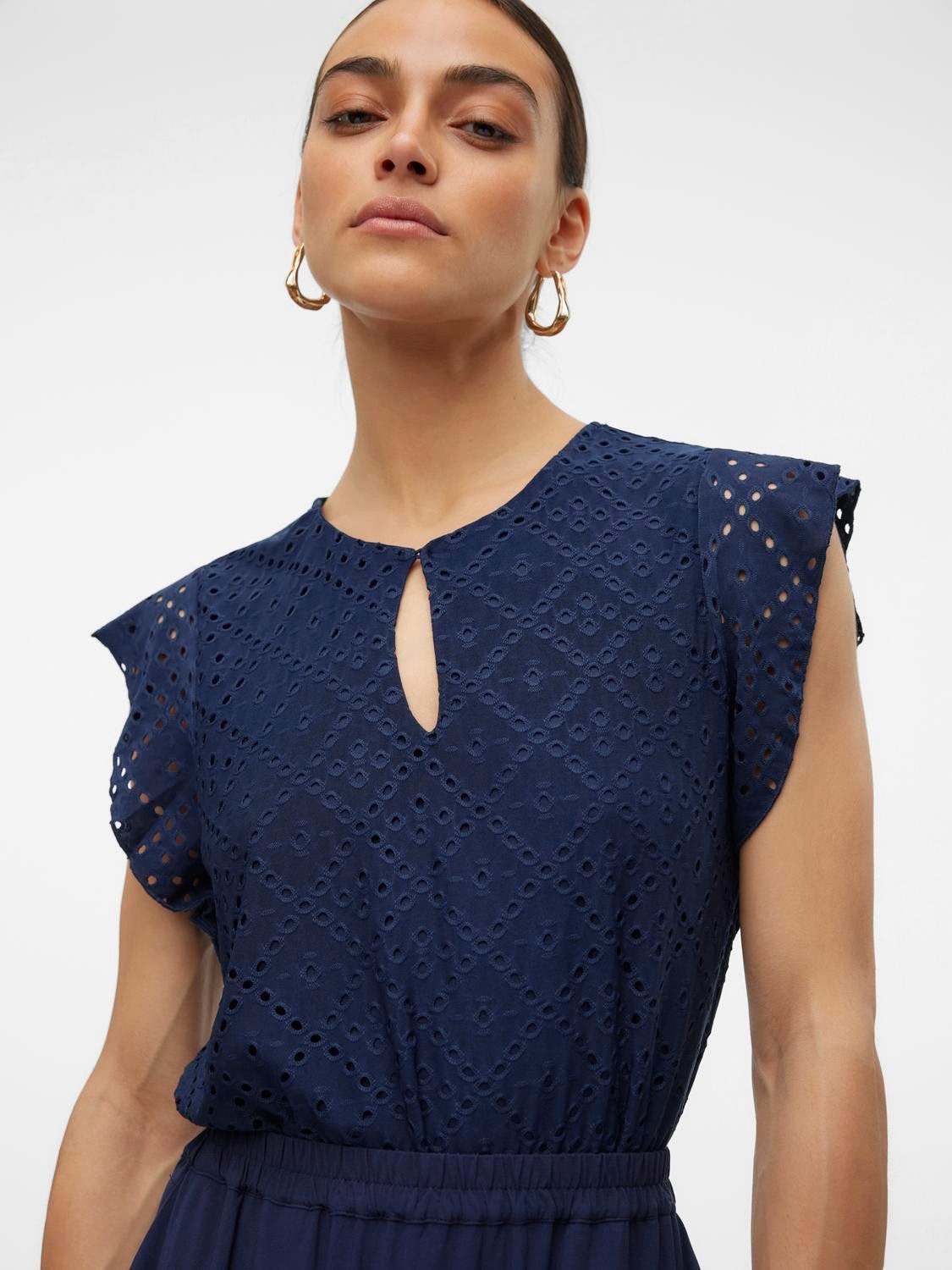 Vero Moda Shirt met korte mouwen VMTASSA SS O-NECK TOP JRS GA